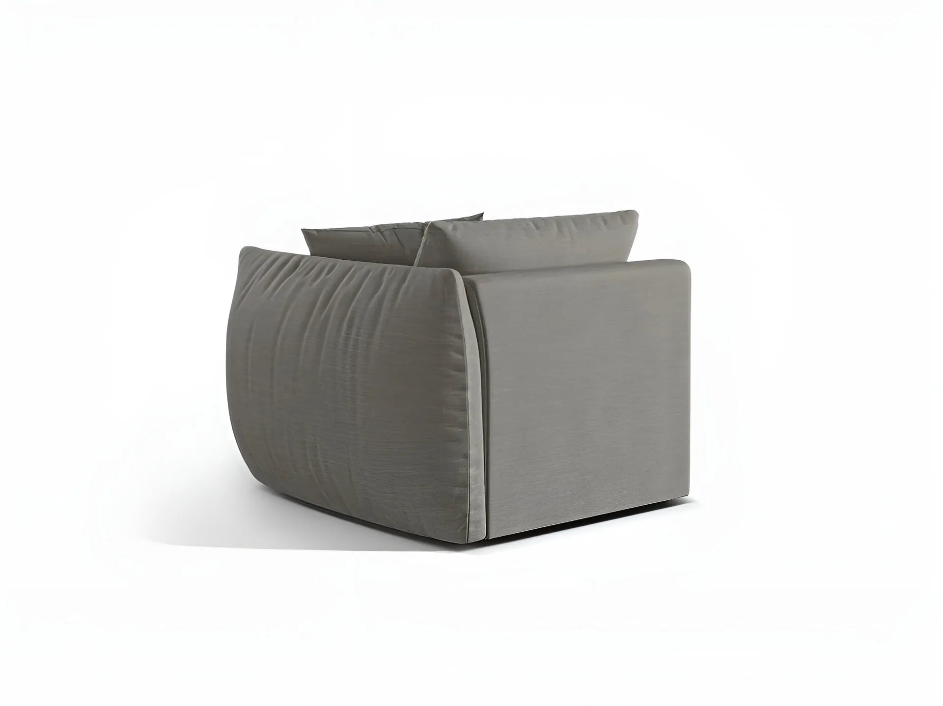 CHRIS modular sofa - right-side element gray chenille