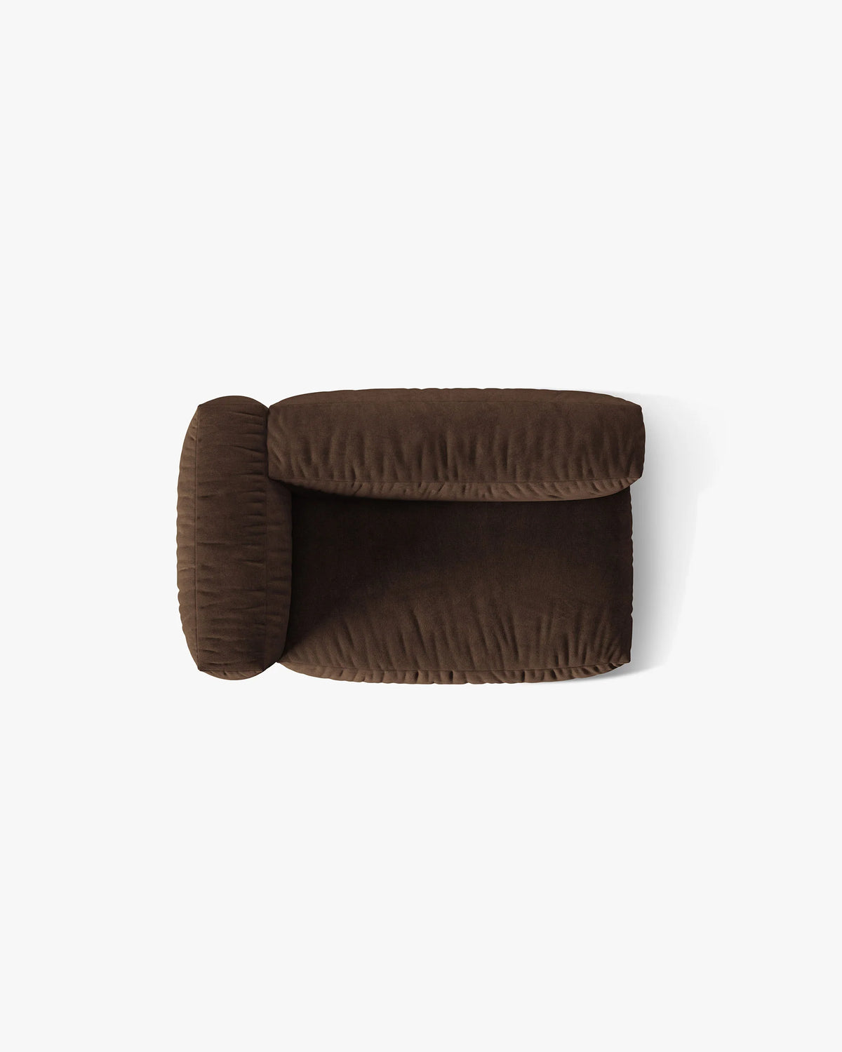 Velvet Modular Sofa MARTINA - Left-Double Module in Chocolate