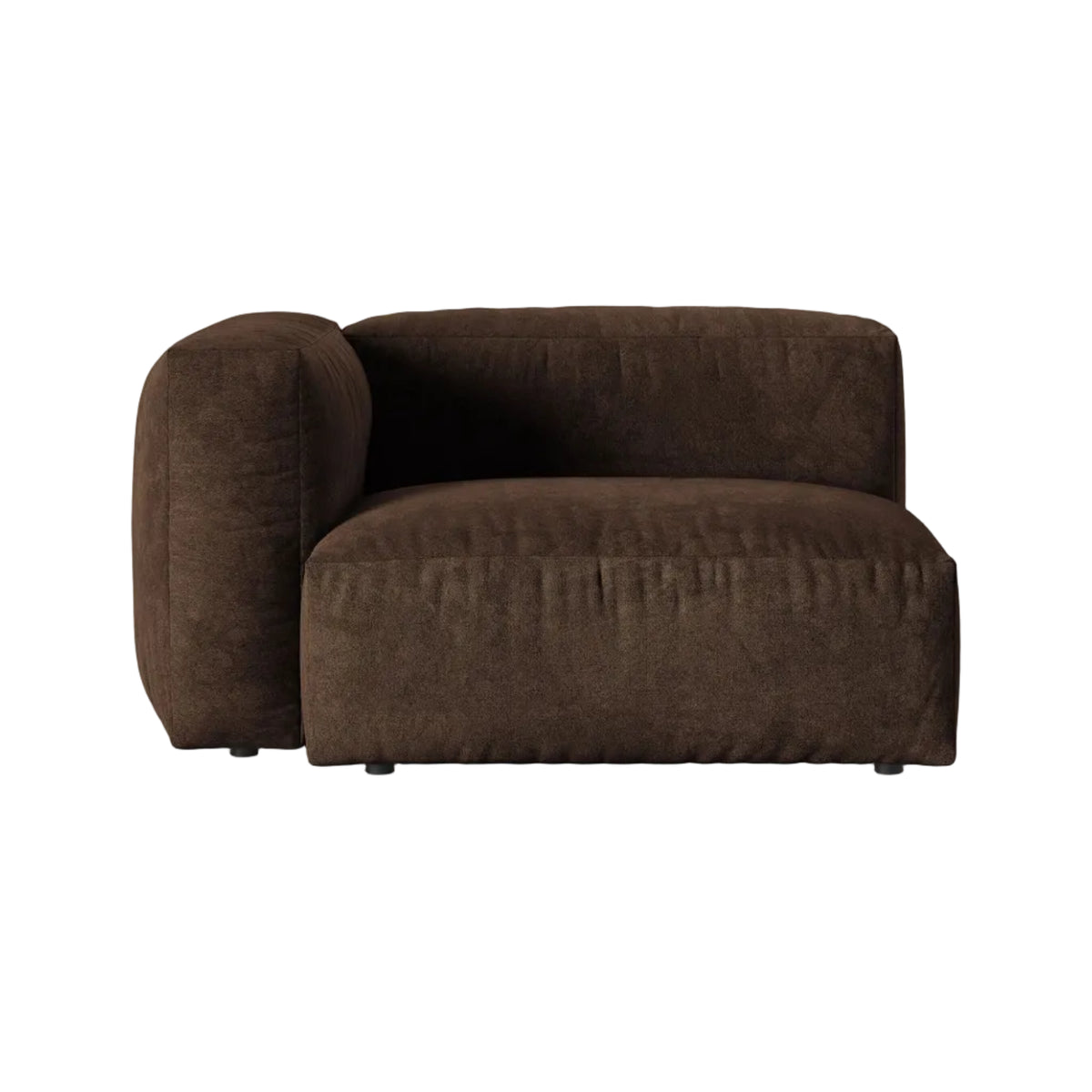 Velvet modular sofa MARTINA XL - chocolate left-facing module