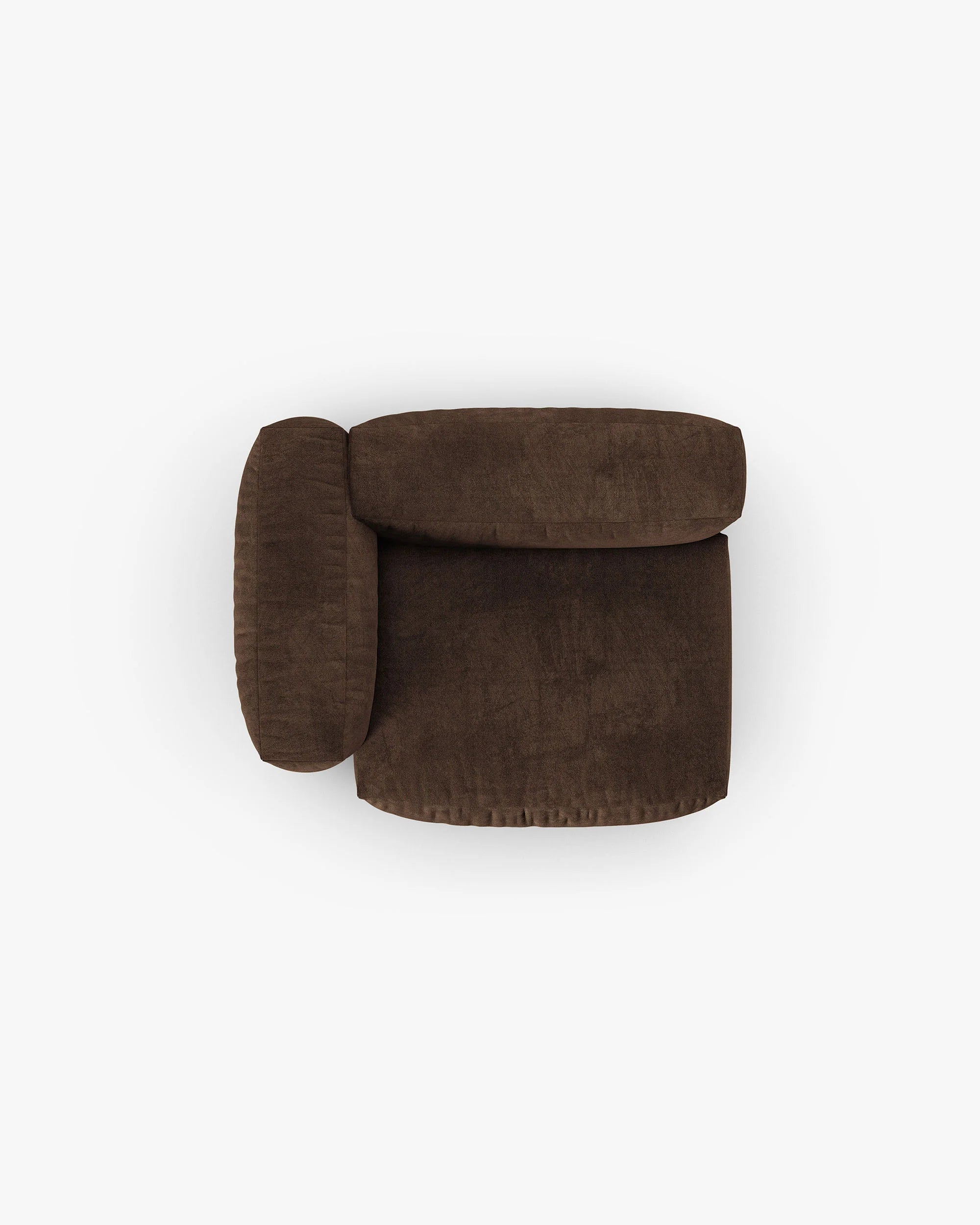 Velvet modular sofa MARTINA XL - chocolate left-facing module