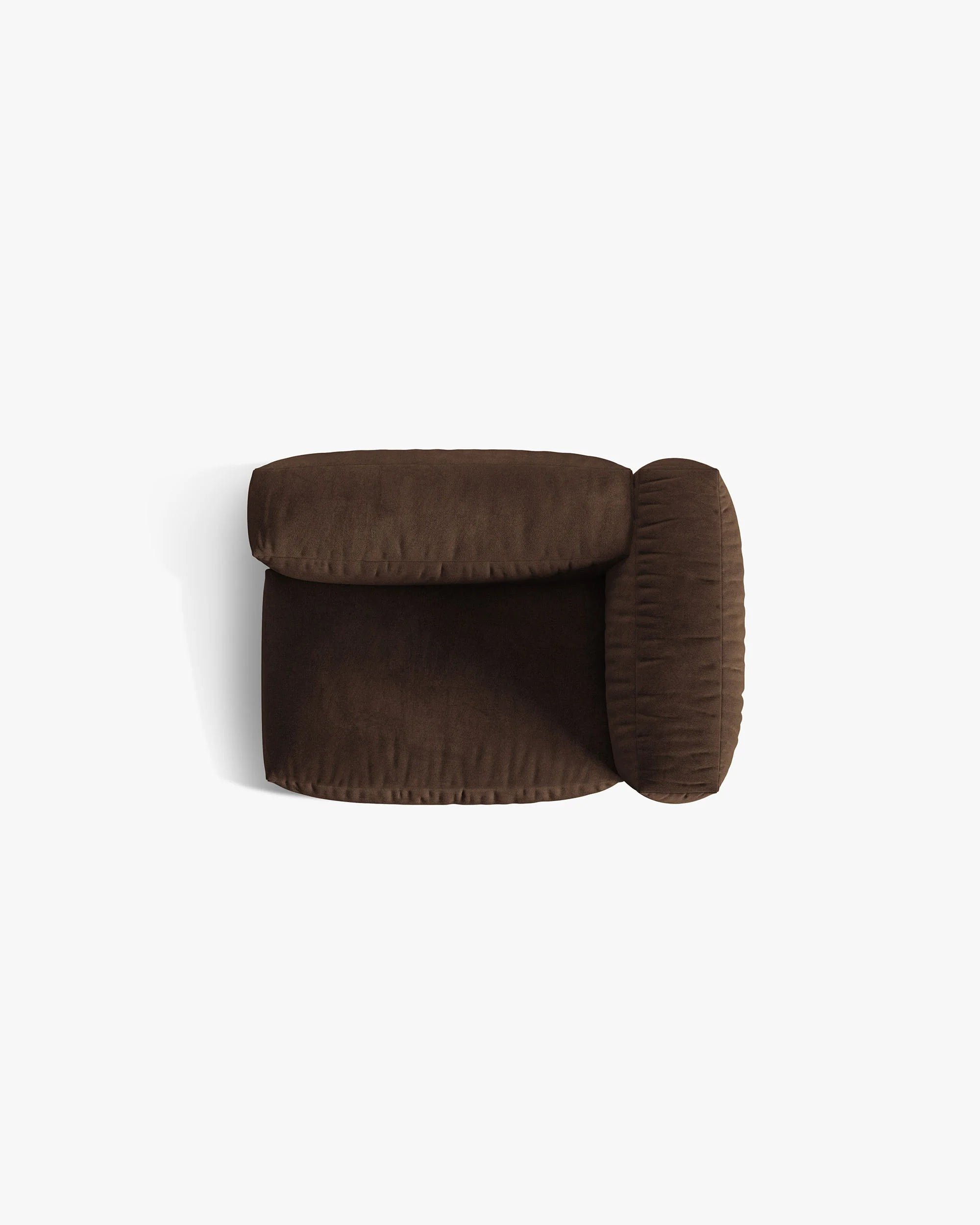 MARTINA Velvet Modular Sofa - Right Module in Chocolate