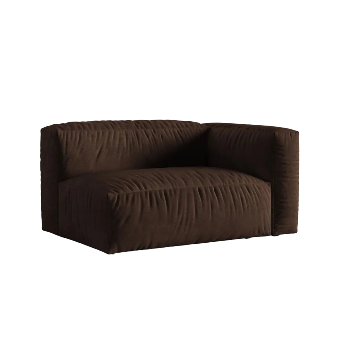 Velvet Modular Sofa MARTINA - Right-Double Module in Chocolate
