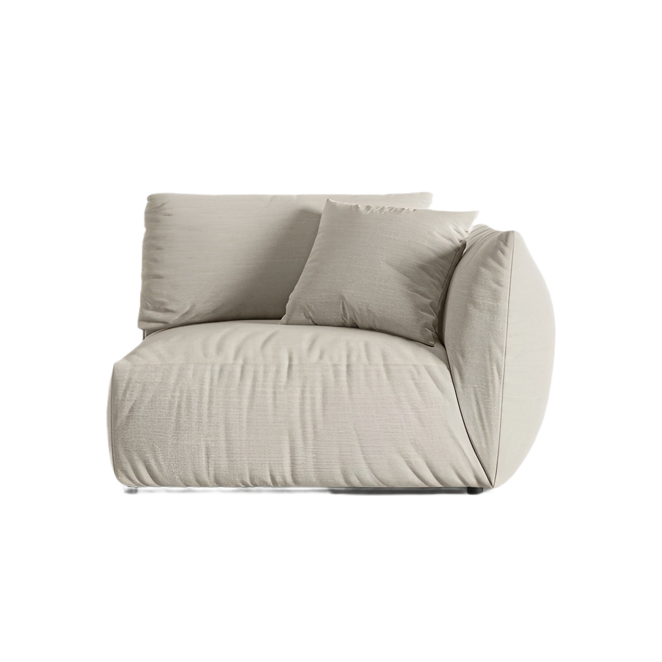 CHRIS modular sofa - wide right-side element cream chenille