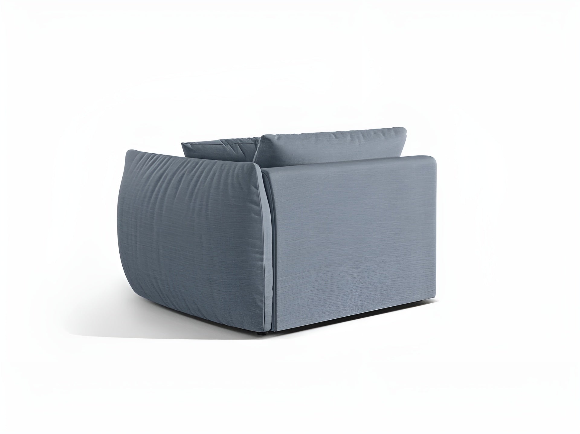 CHRIS modular sofa - wide right-side element light blue chenille