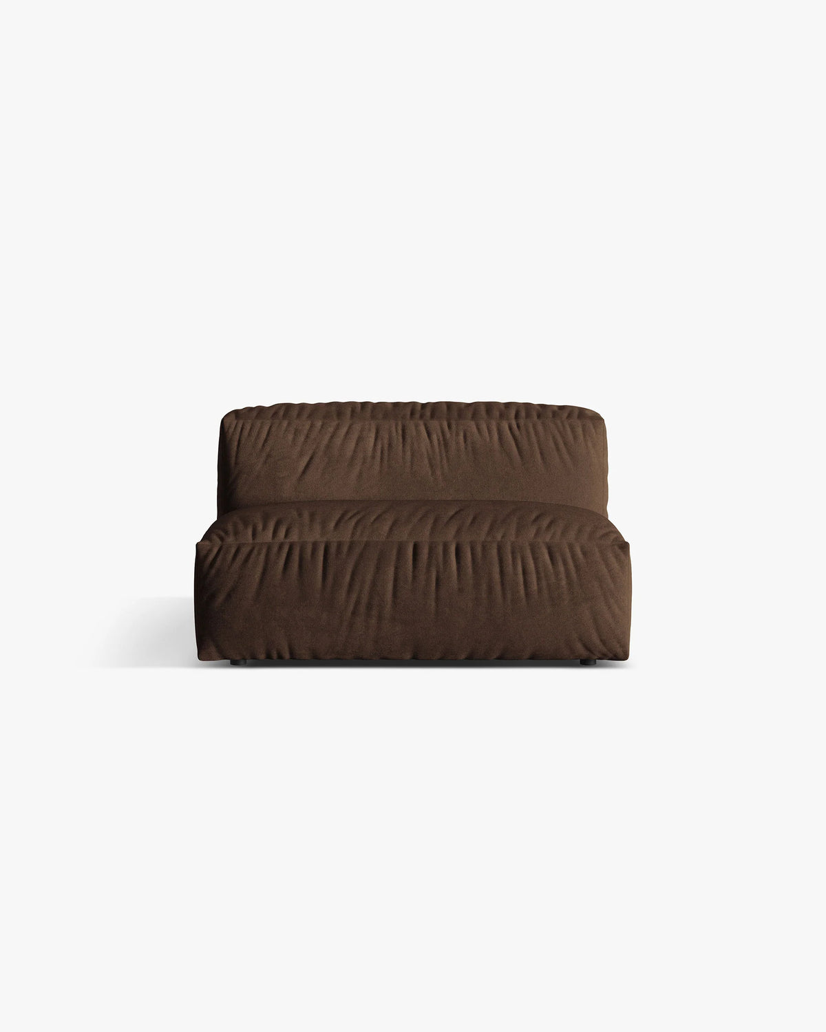 Velvet modular sofa MARTINA - chocolate middle module