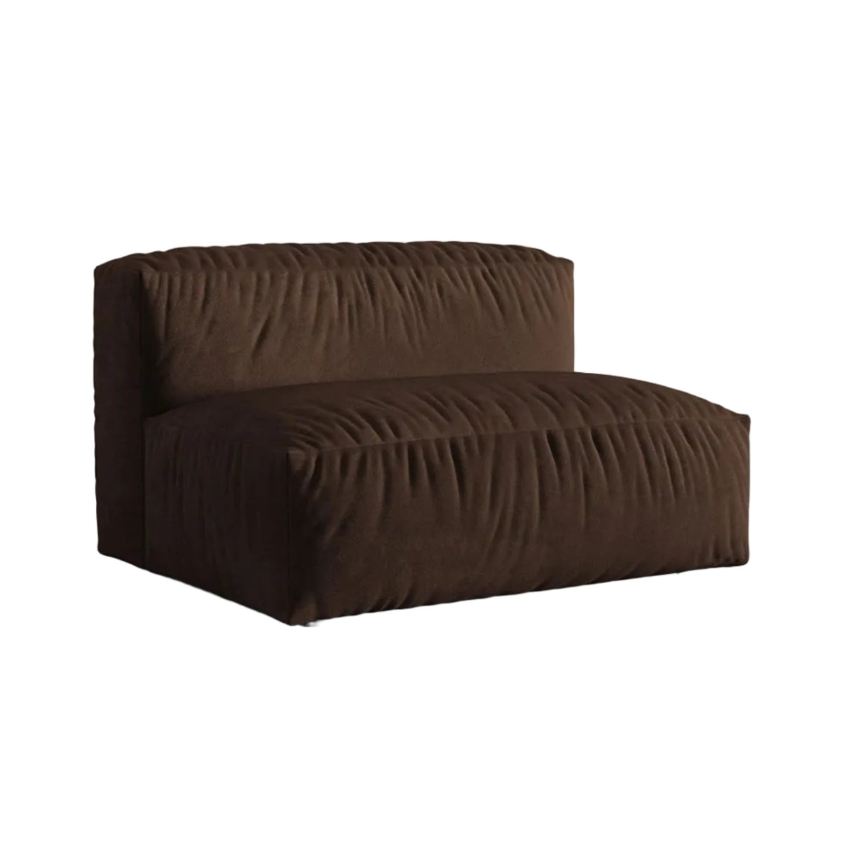 Velvet modular sofa MARTINA - chocolate middle module