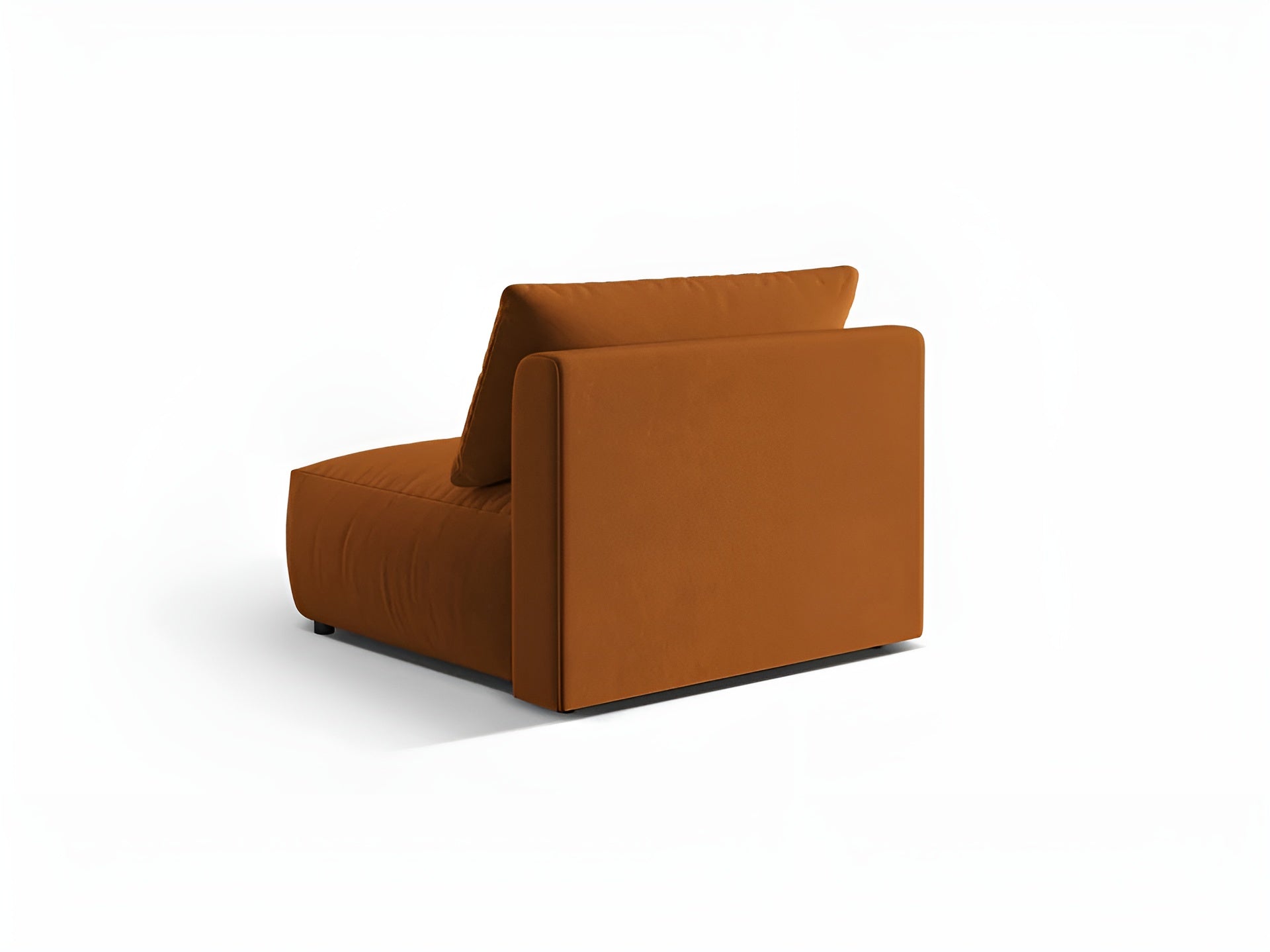 Samt-Modulsessel CHRIS - breites mittleres Element Terrakotta