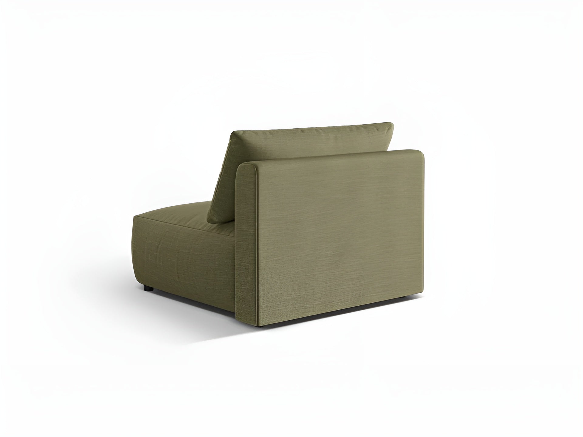 CHRIS Modular Sofa - Wide Central Element Green Chenille