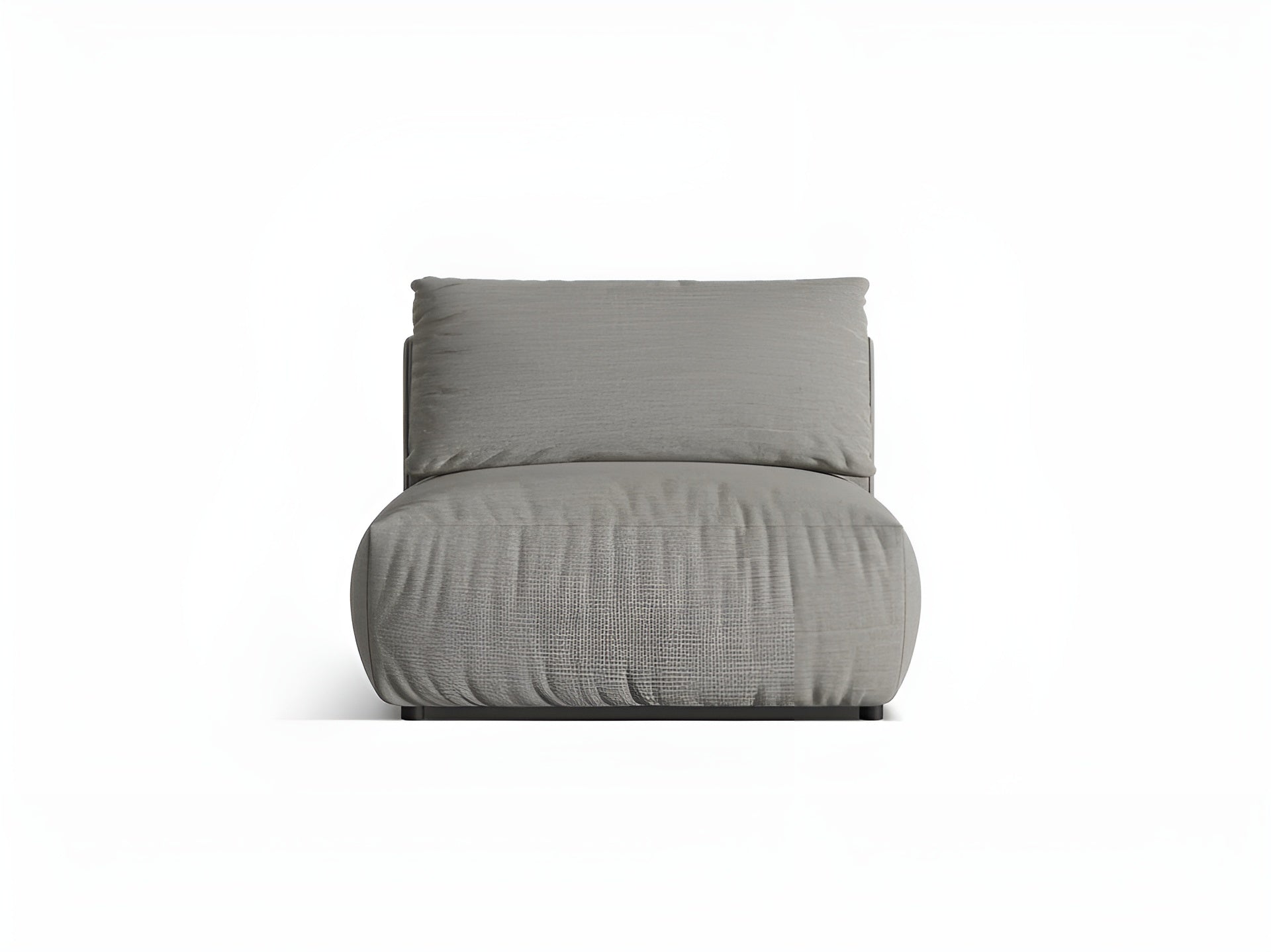Modulares Sofa CHRIS - breites mittleres Element in hellgrauem Chenille