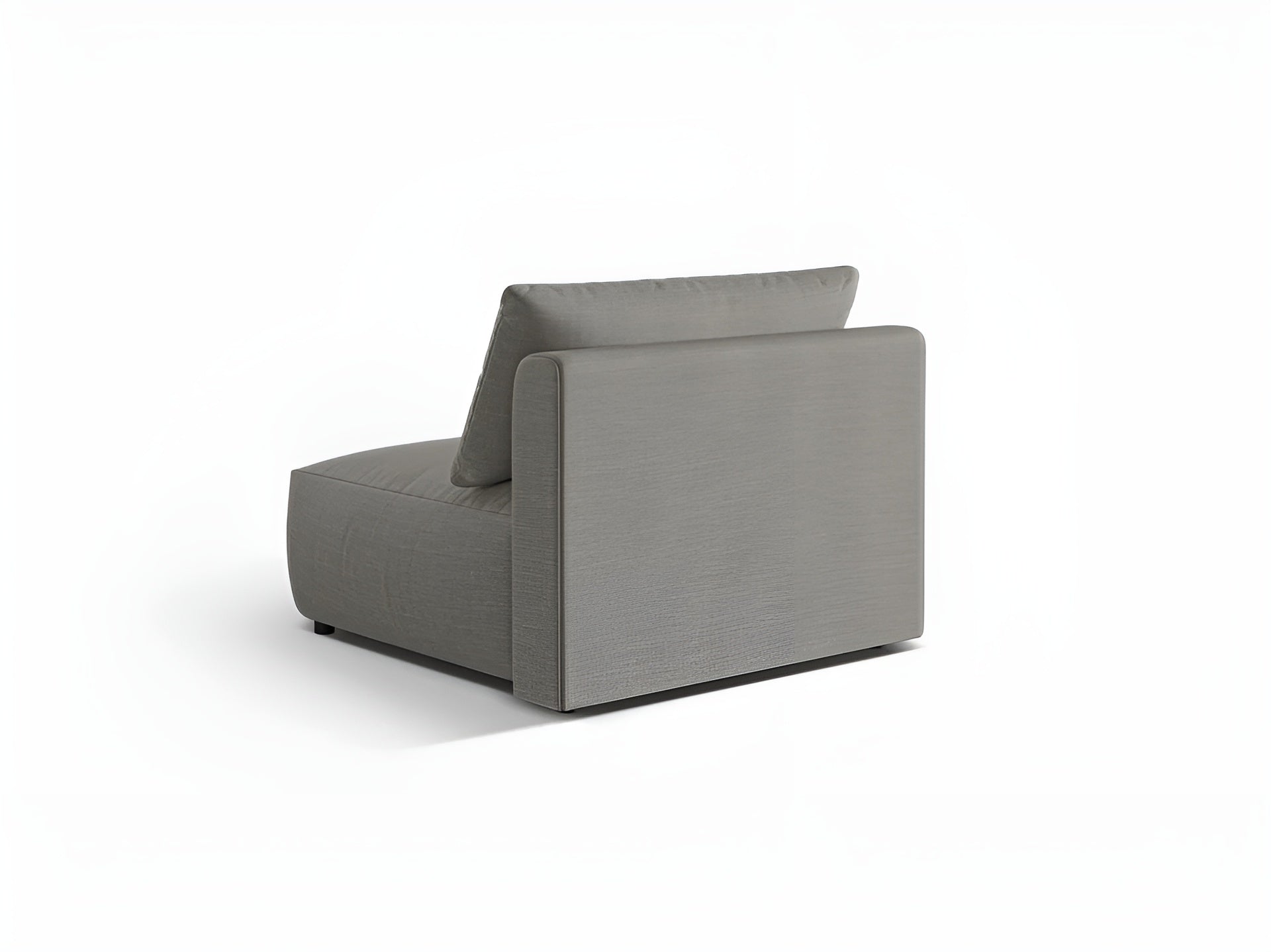 Modulares Sofa CHRIS - breites mittleres Element in hellgrauem Chenille