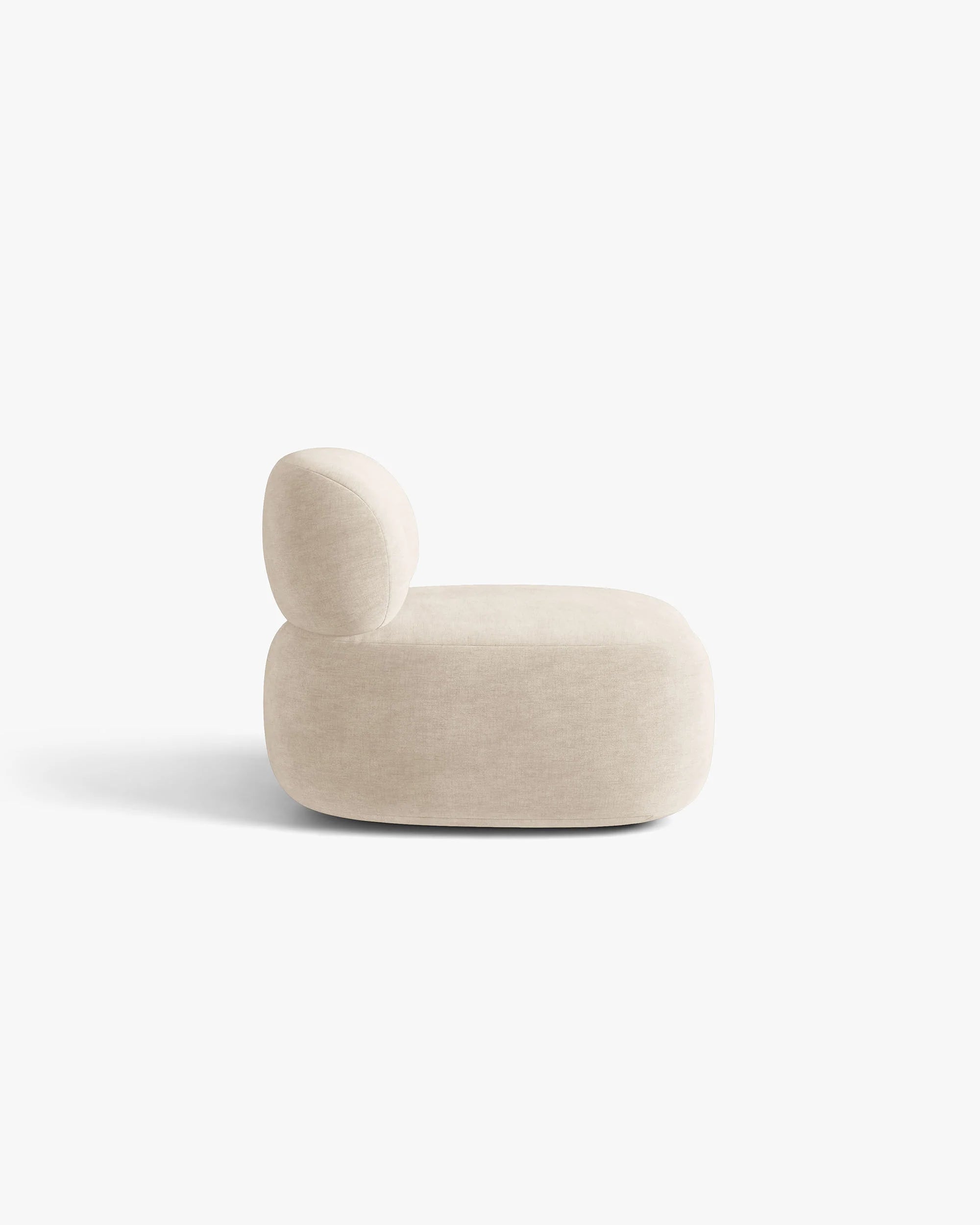 AURA Armchair in Light Beige Chenille