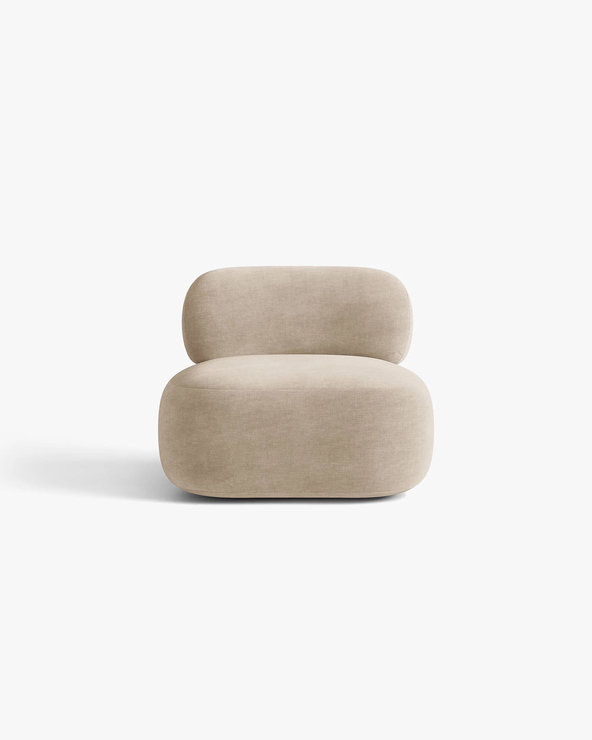 AURA Armchair in Beige Chenille