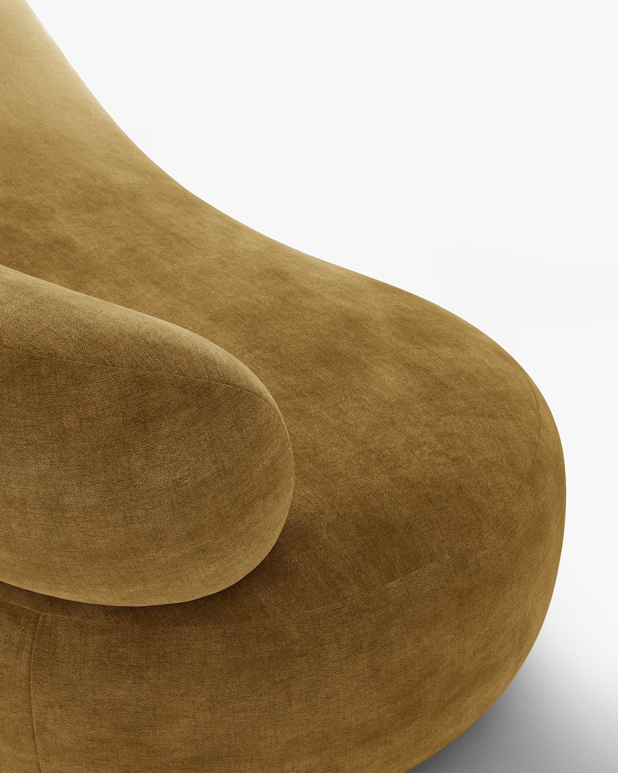AURA Armchair in Mustard Chenille
