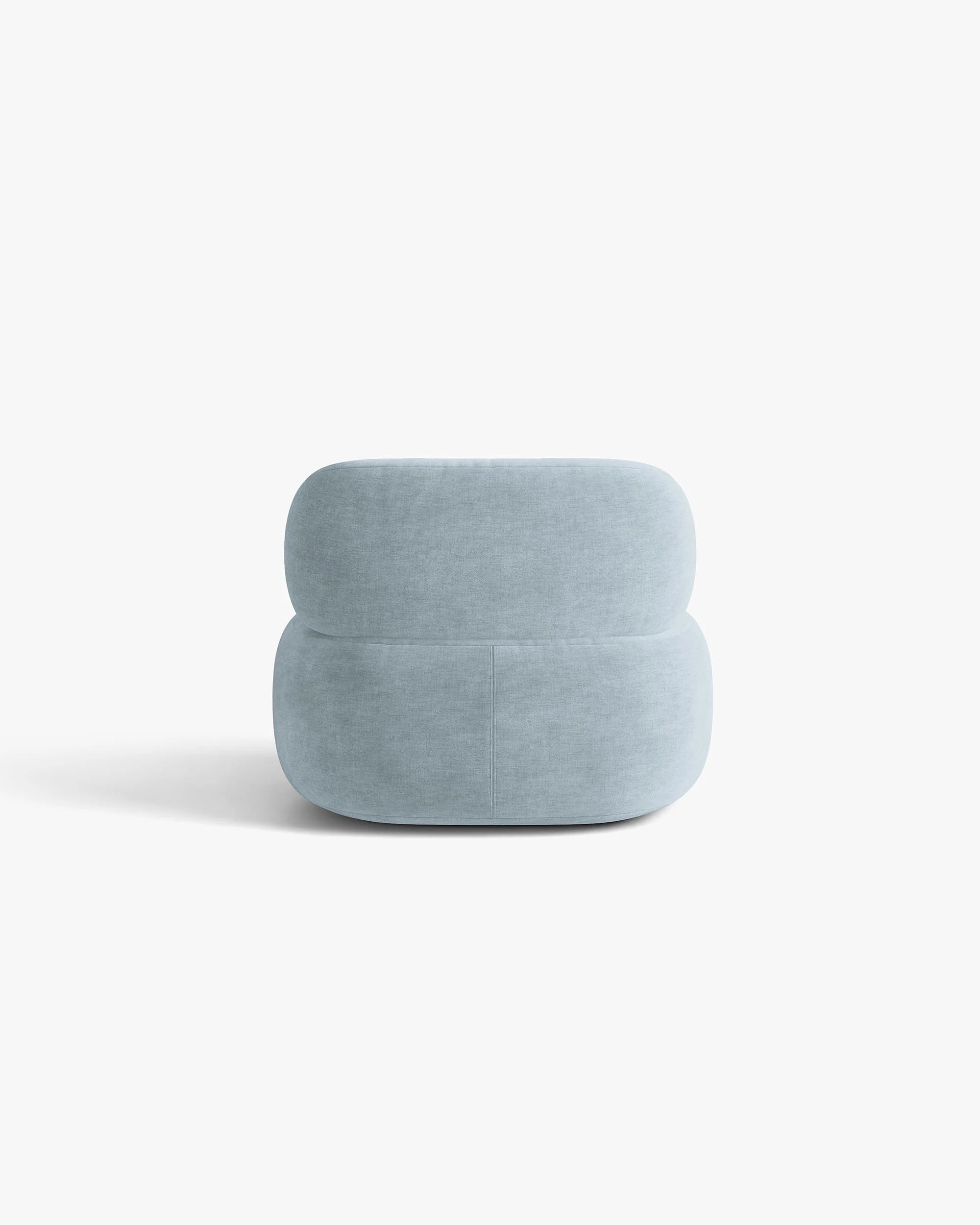 AURA Armchair in Pastel Blue Chenille