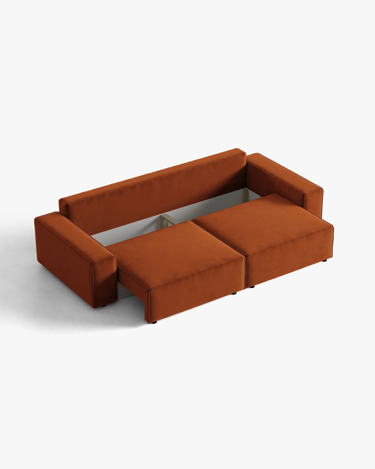 JODIE Brick Velvet 3-Seater Sofa with Sleeping Function
