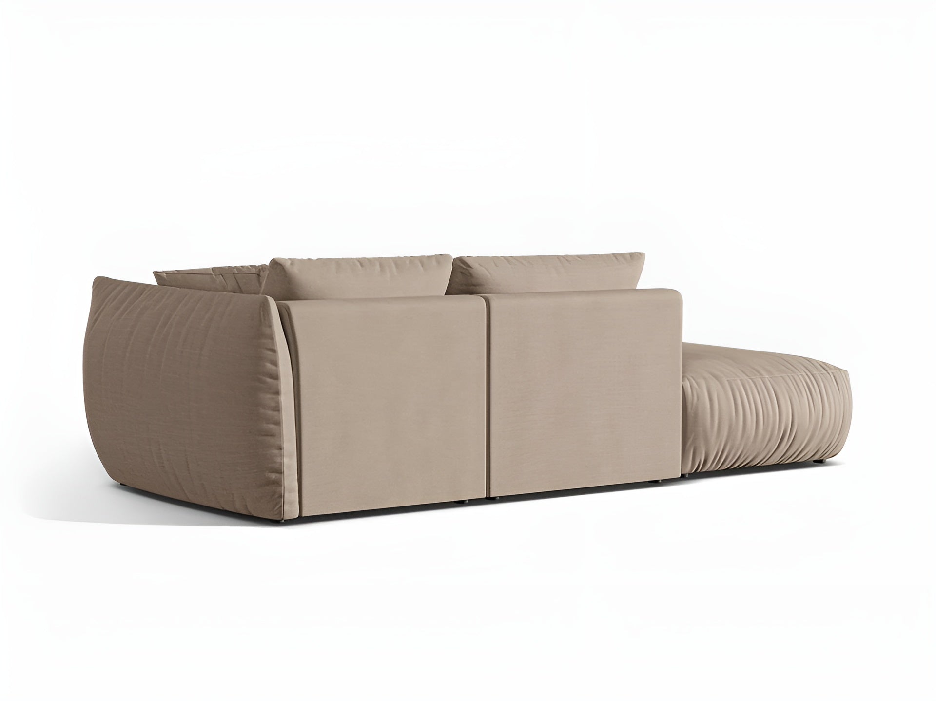 Modulares 3-Sitzer Sofa links CHRIS sandfarbener Chenille