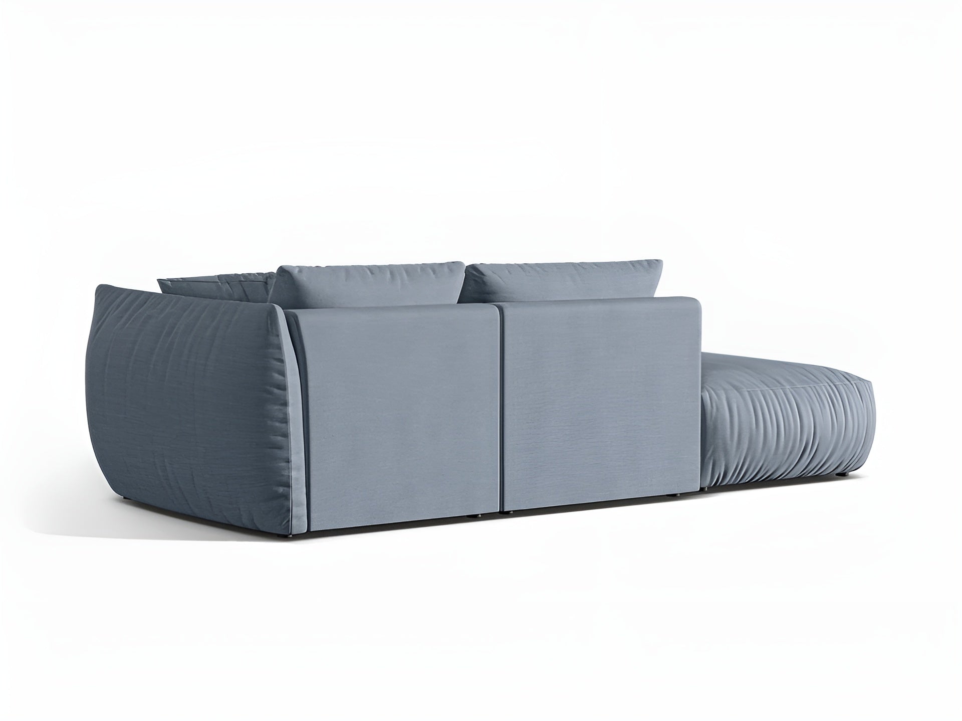 Modulares 3-Sitzer Sofa links CHRIS hellblau Chenille