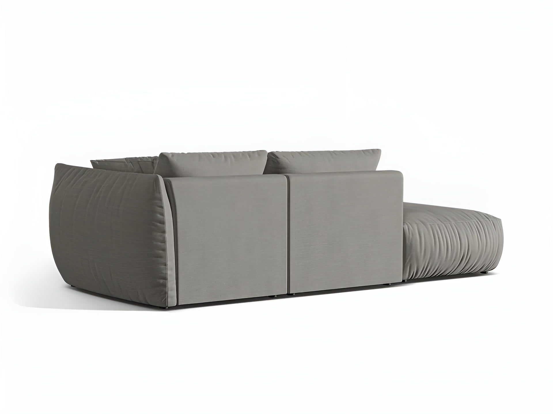 Modulares 3-Sitzer-Sofa links CHRIS graues Chenille