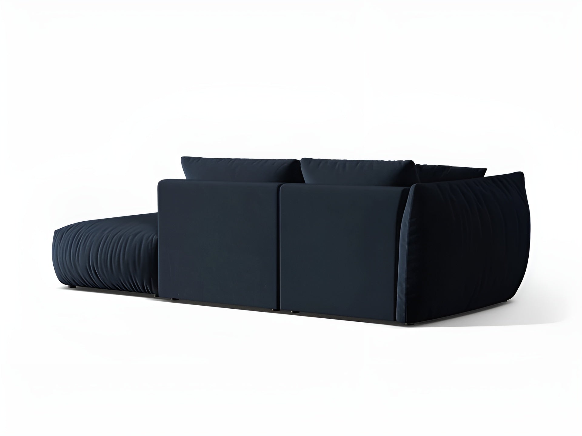 3-seater right-facing velvet modular sofa CHRIS royal blue