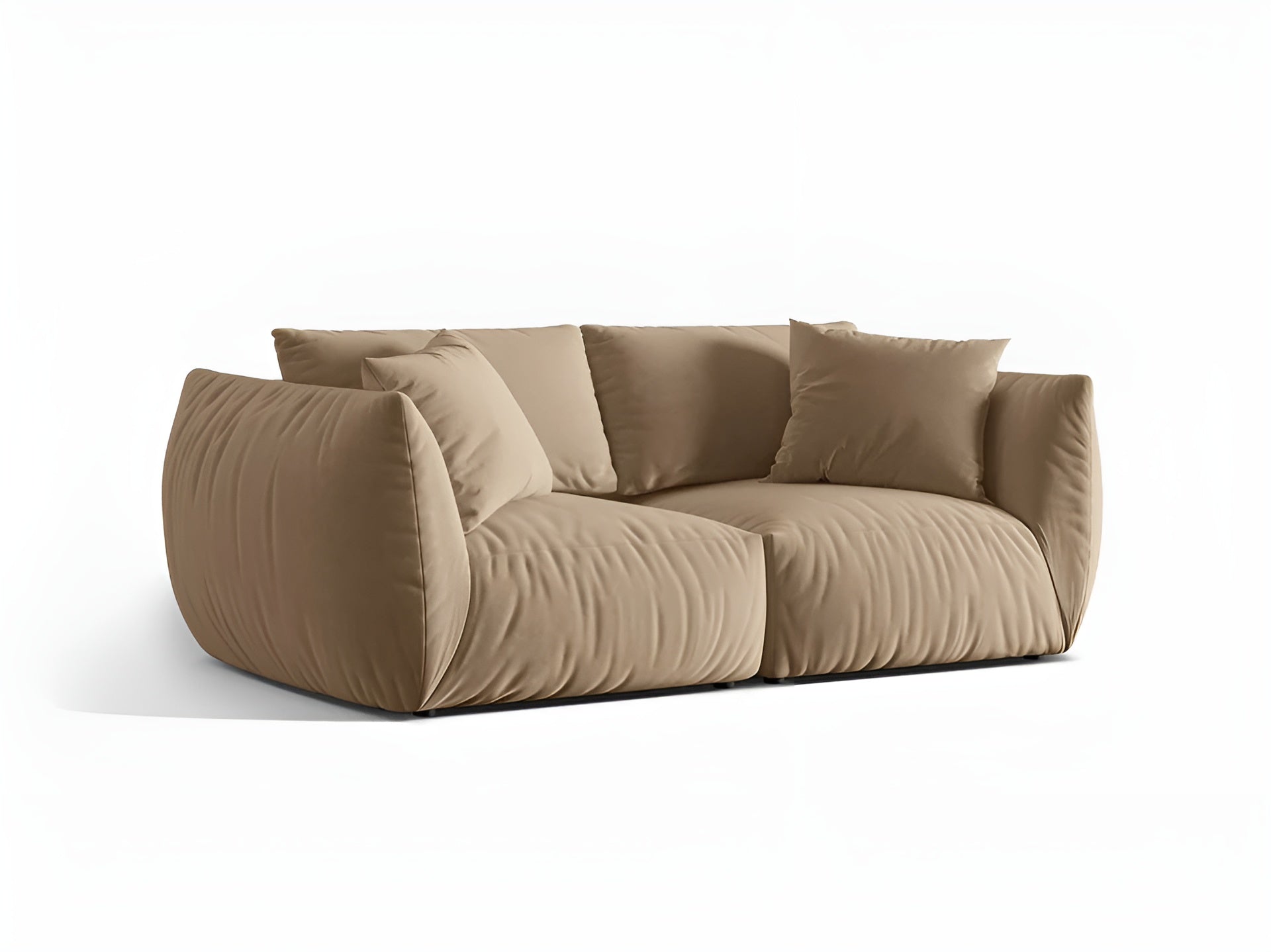 CHRIS Sand Velvet 3-Seater Sofa