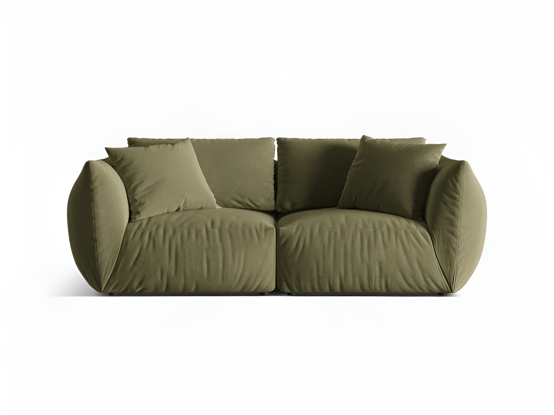 Sofa aus Samt 3-sitzig CHRIS hellgrün