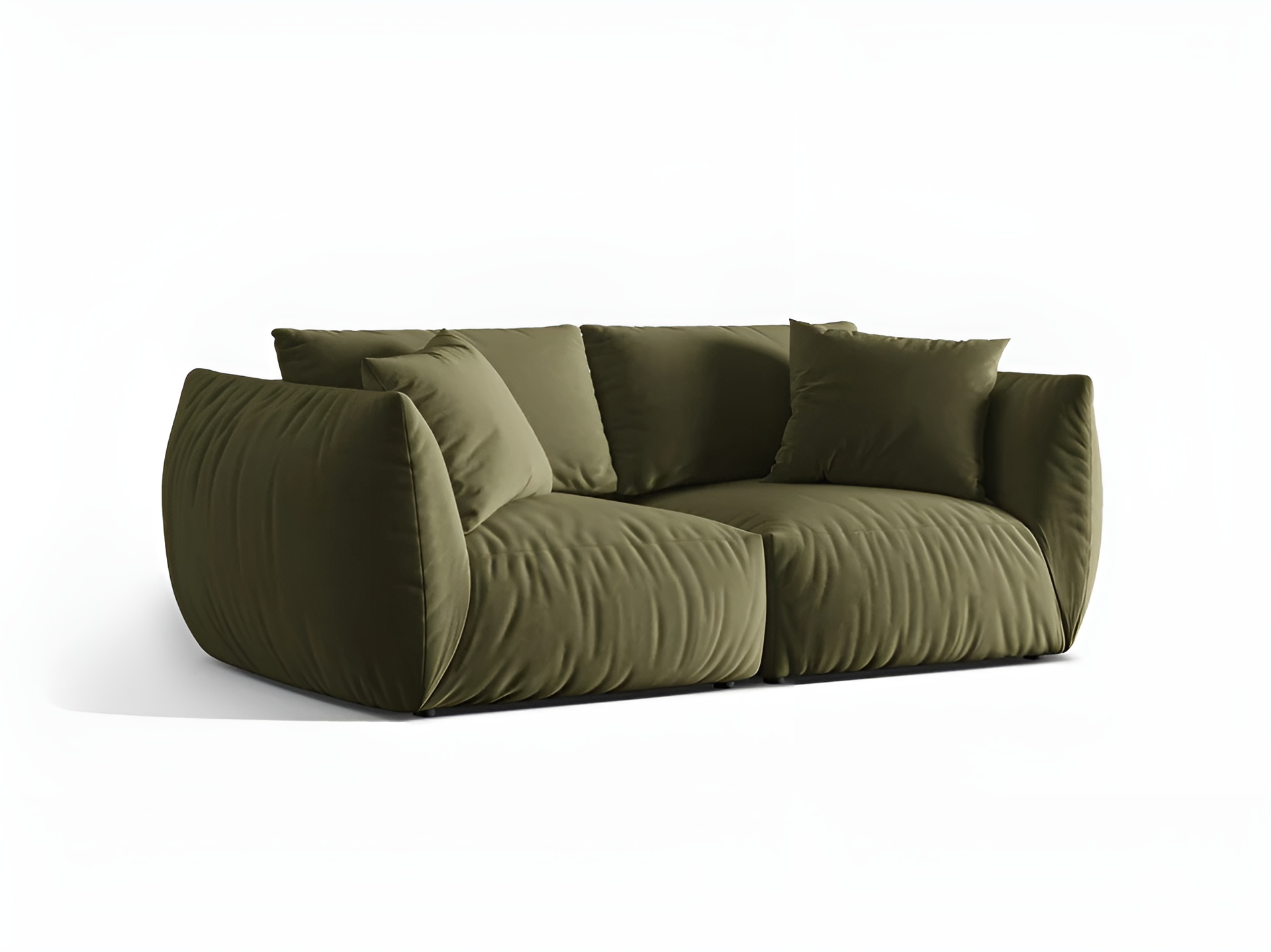 Sofa aus Samt 3-sitzig CHRIS hellgrün