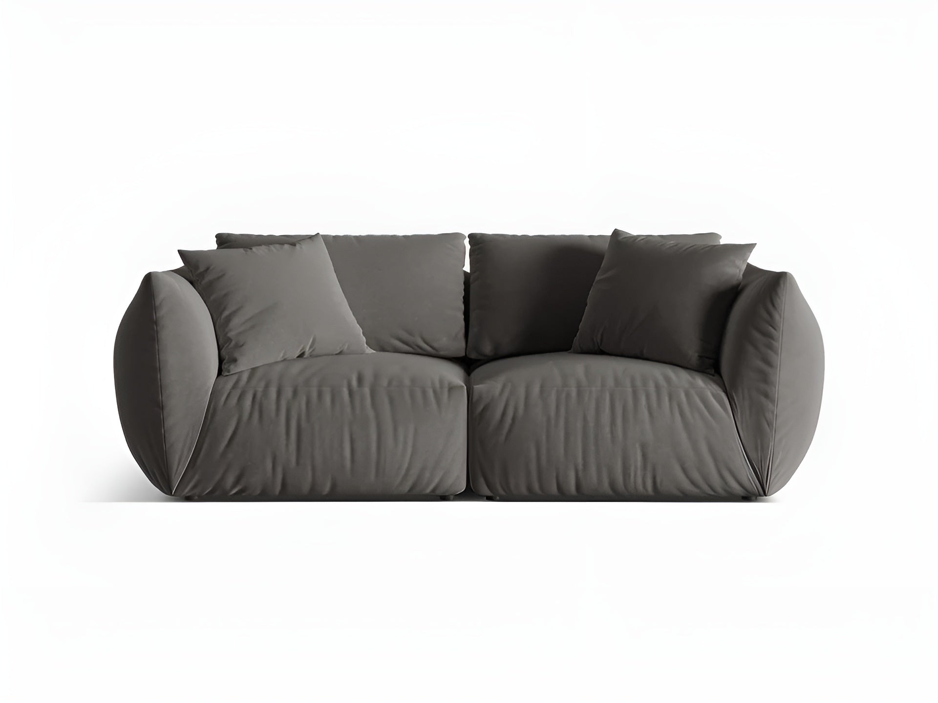 CHRIS dark gray velvet 3-seater sofa