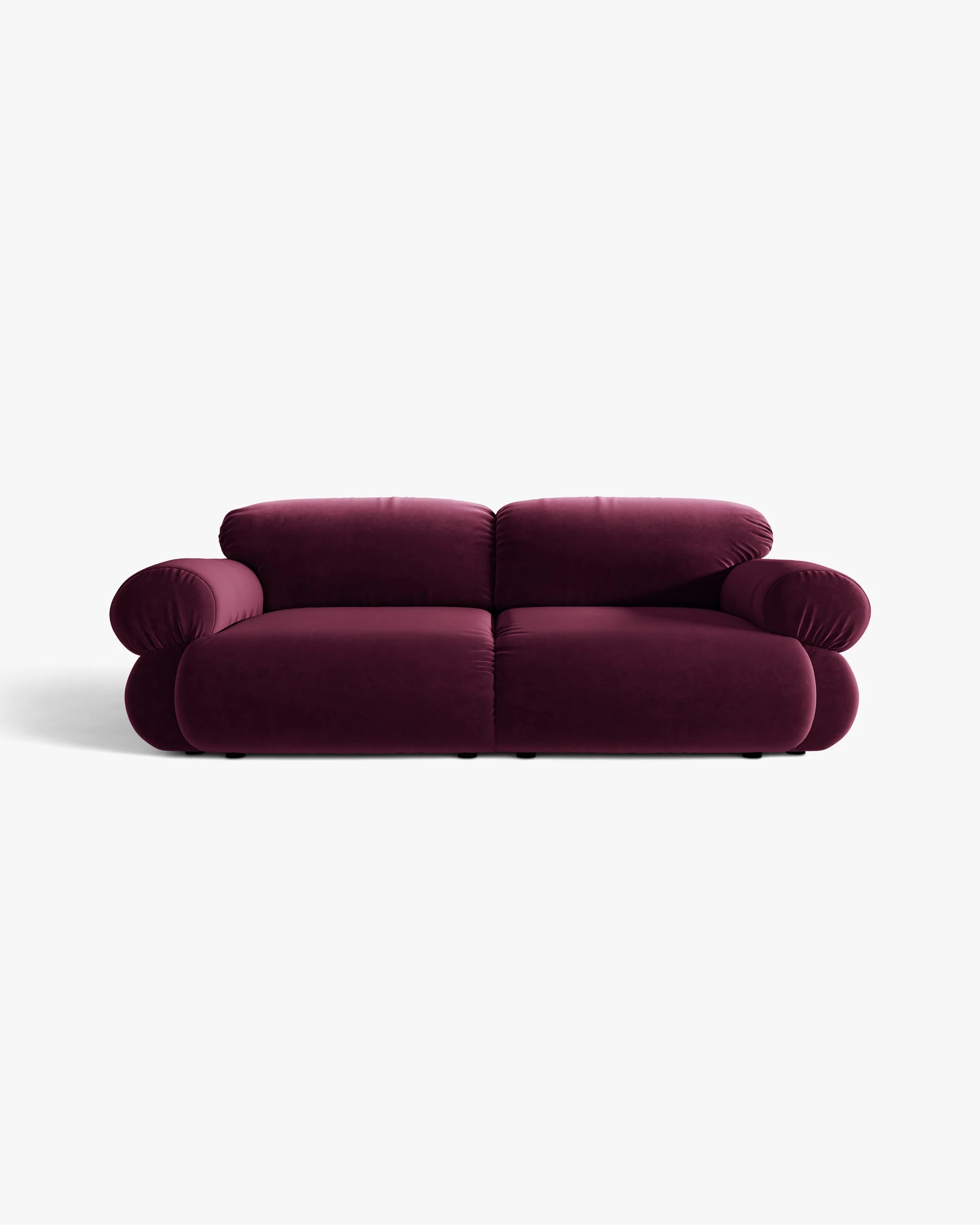 3-Seater Velvet Sofa OPHELIA Burgundy