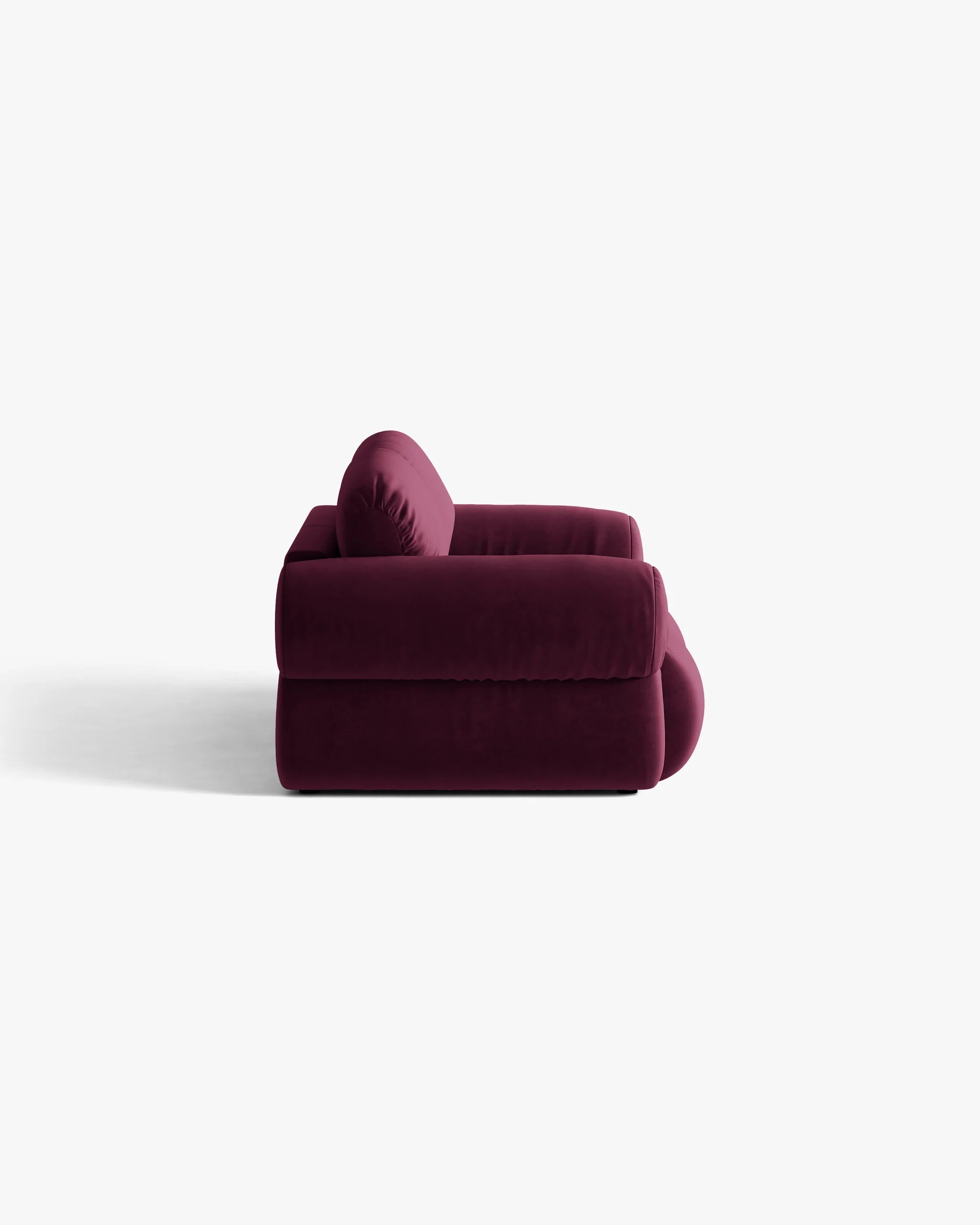 3-Seater Velvet Sofa OPHELIA Burgundy