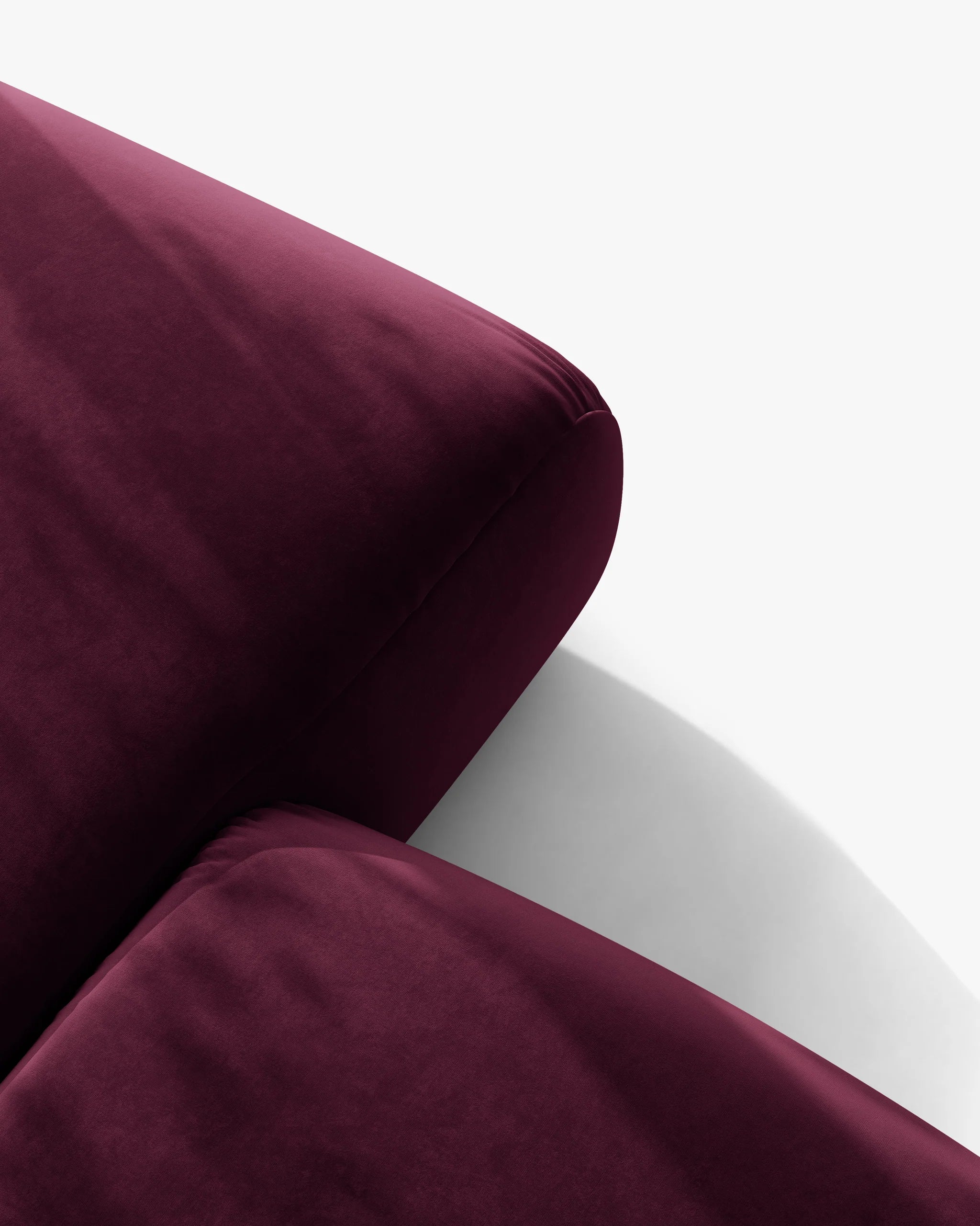 3-Seater Velvet Sofa OPHELIA Burgundy