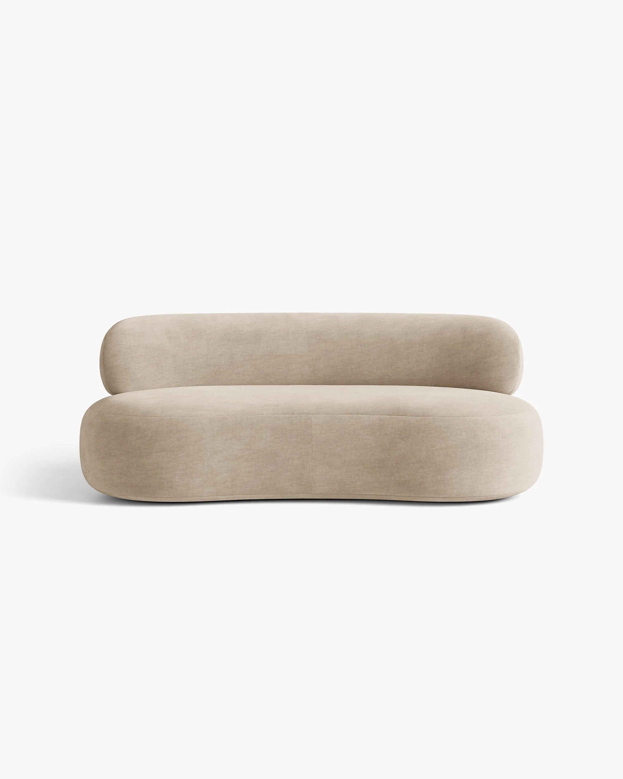 AURA Beige Chenille 3-Seater Sofa