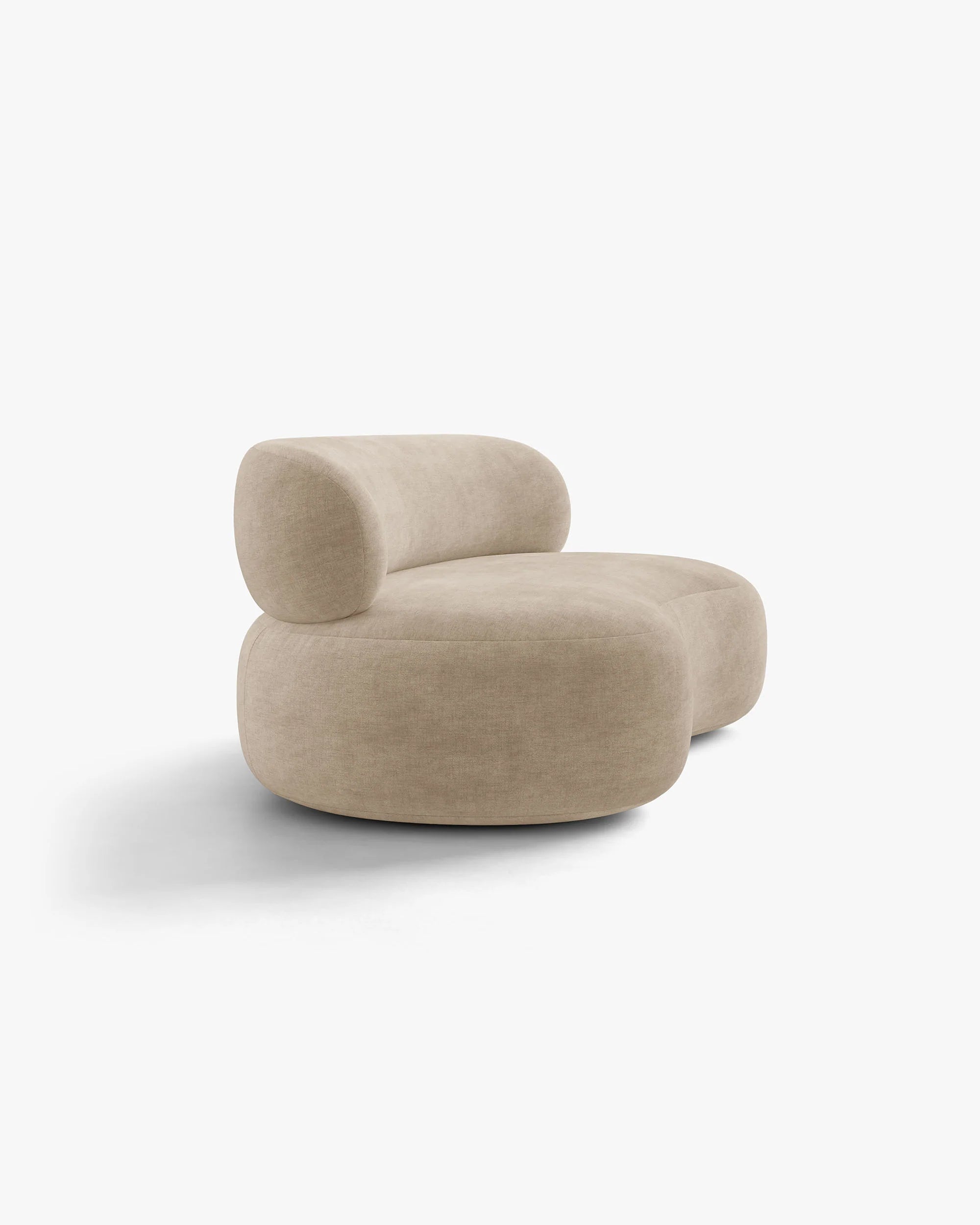 AURA Beige Chenille 3-Seater Sofa