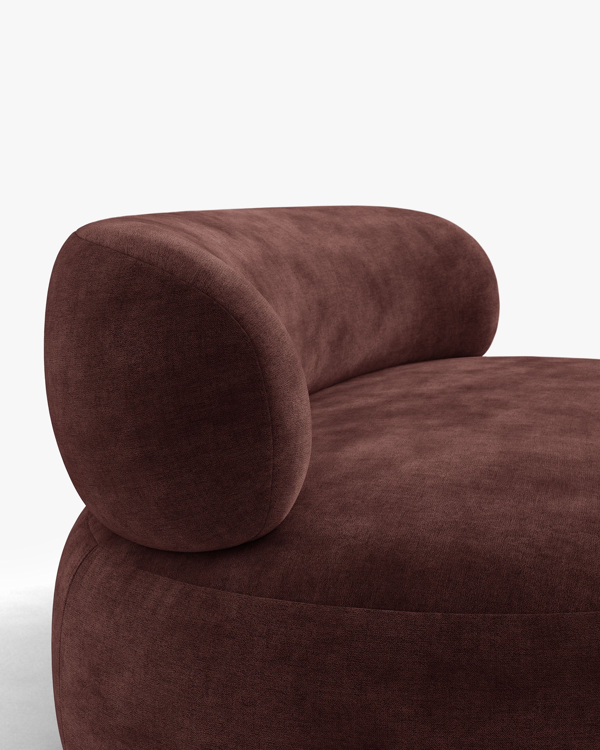 3-Seater Sofa AURA in Cherry Chenille