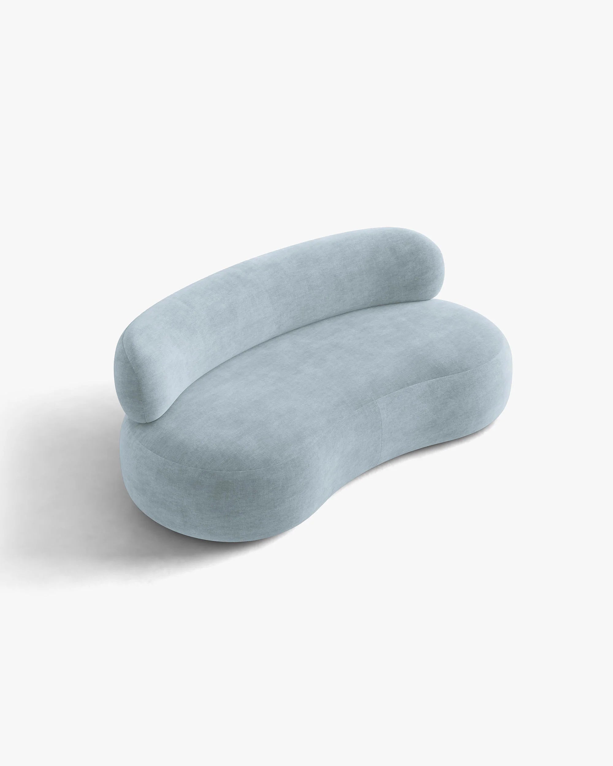 AURA 3-Seater Sofa in Pastel Blue Chenille