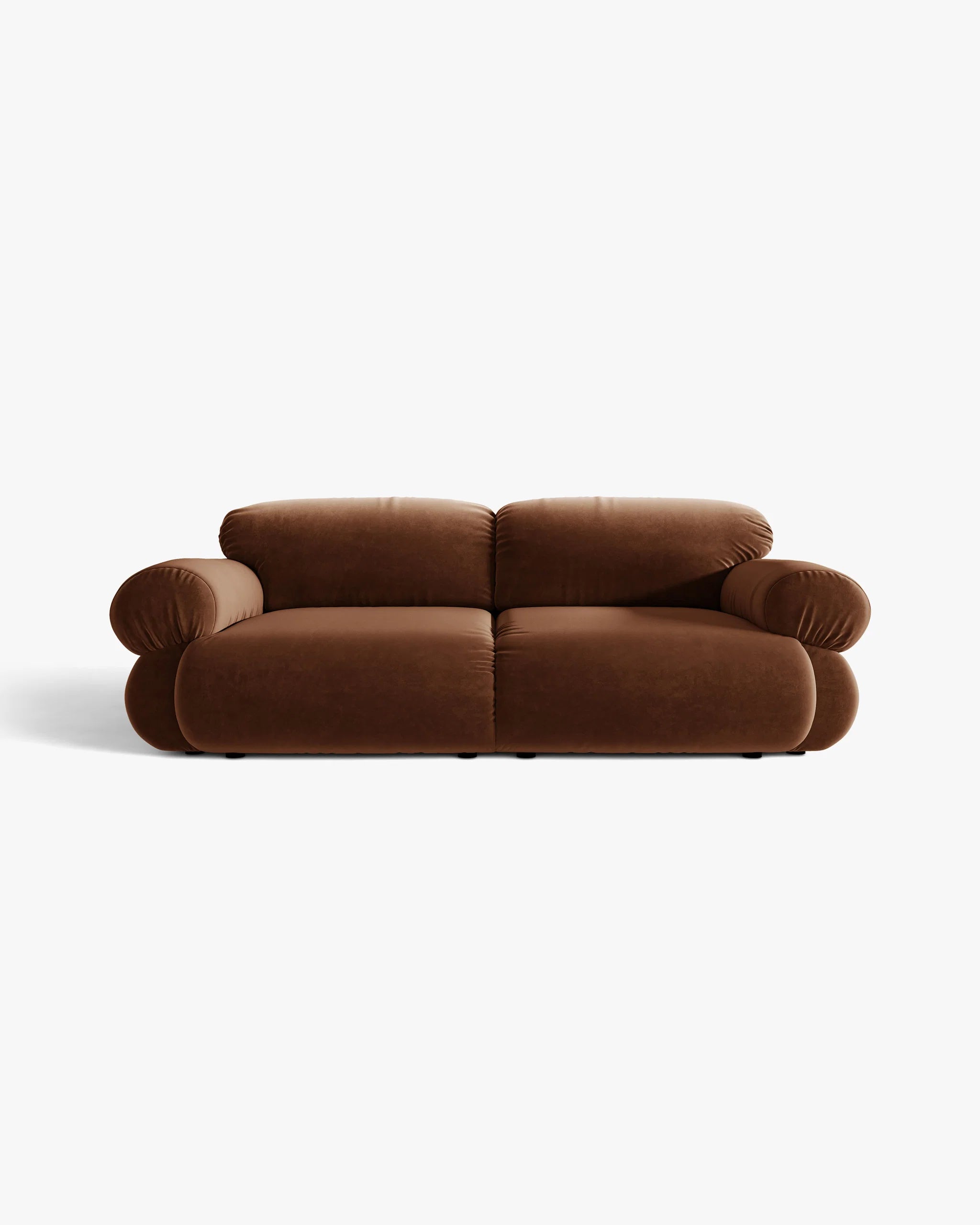 3-Seater Velvet Sofa OPHELIA in Brown