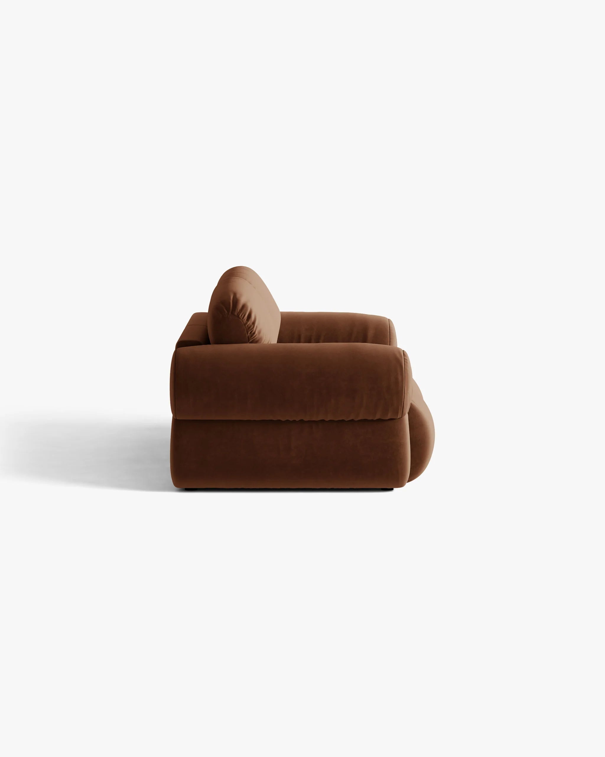 3-Seater Velvet Sofa OPHELIA in Brown