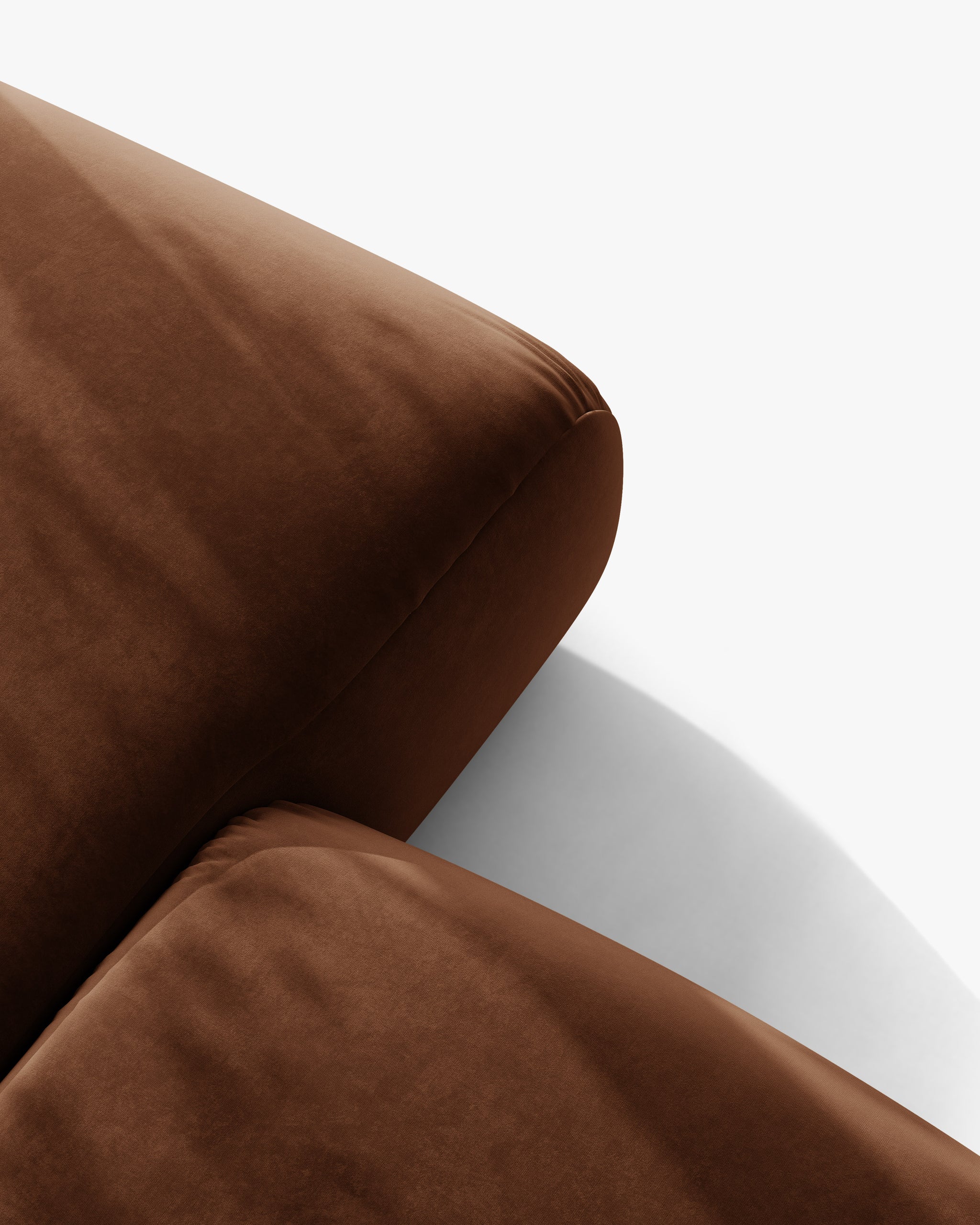 3-Seater Velvet Sofa OPHELIA in Brown