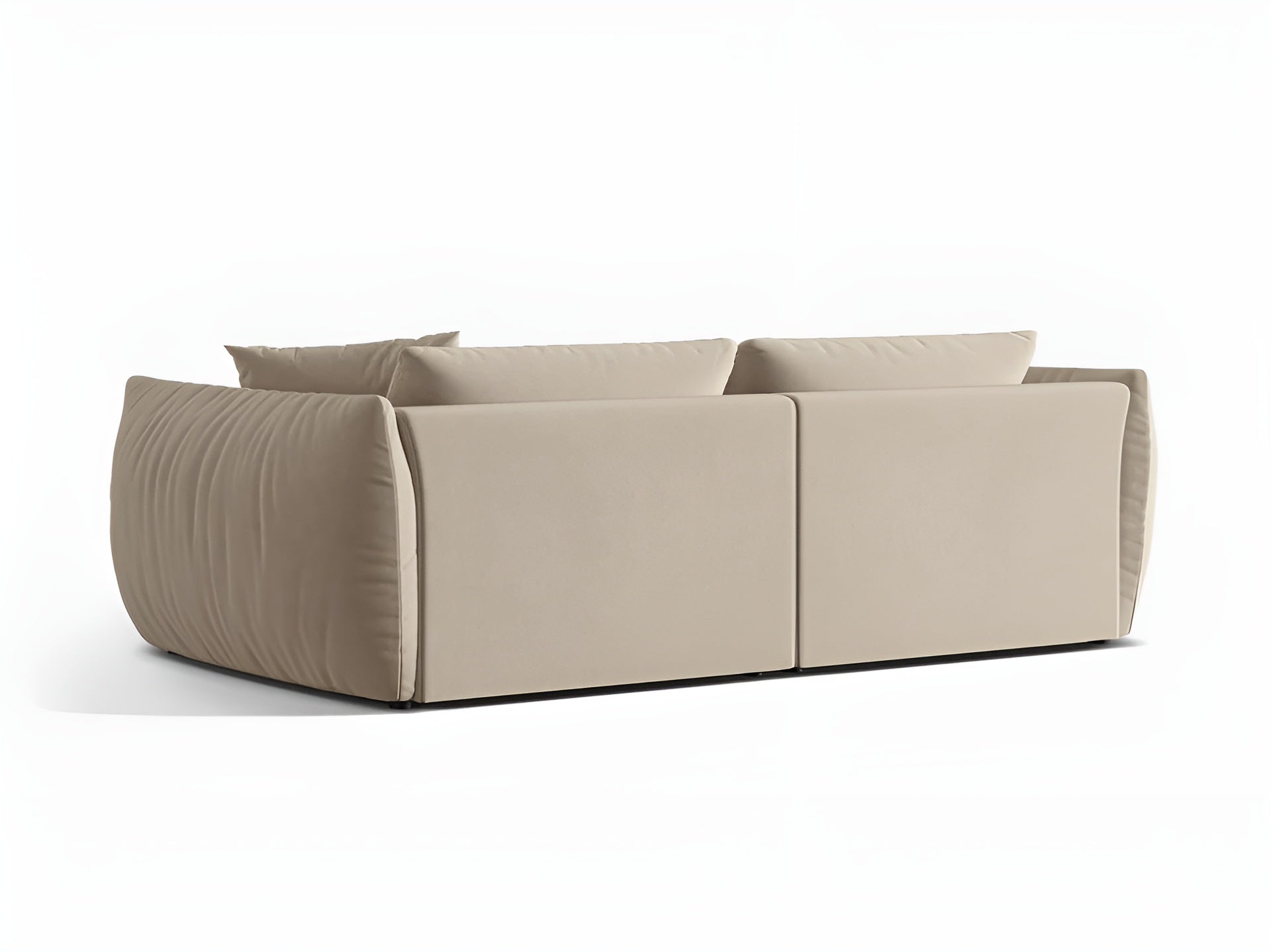Sofa aus Samt für 4 Personen CHRIS ecru