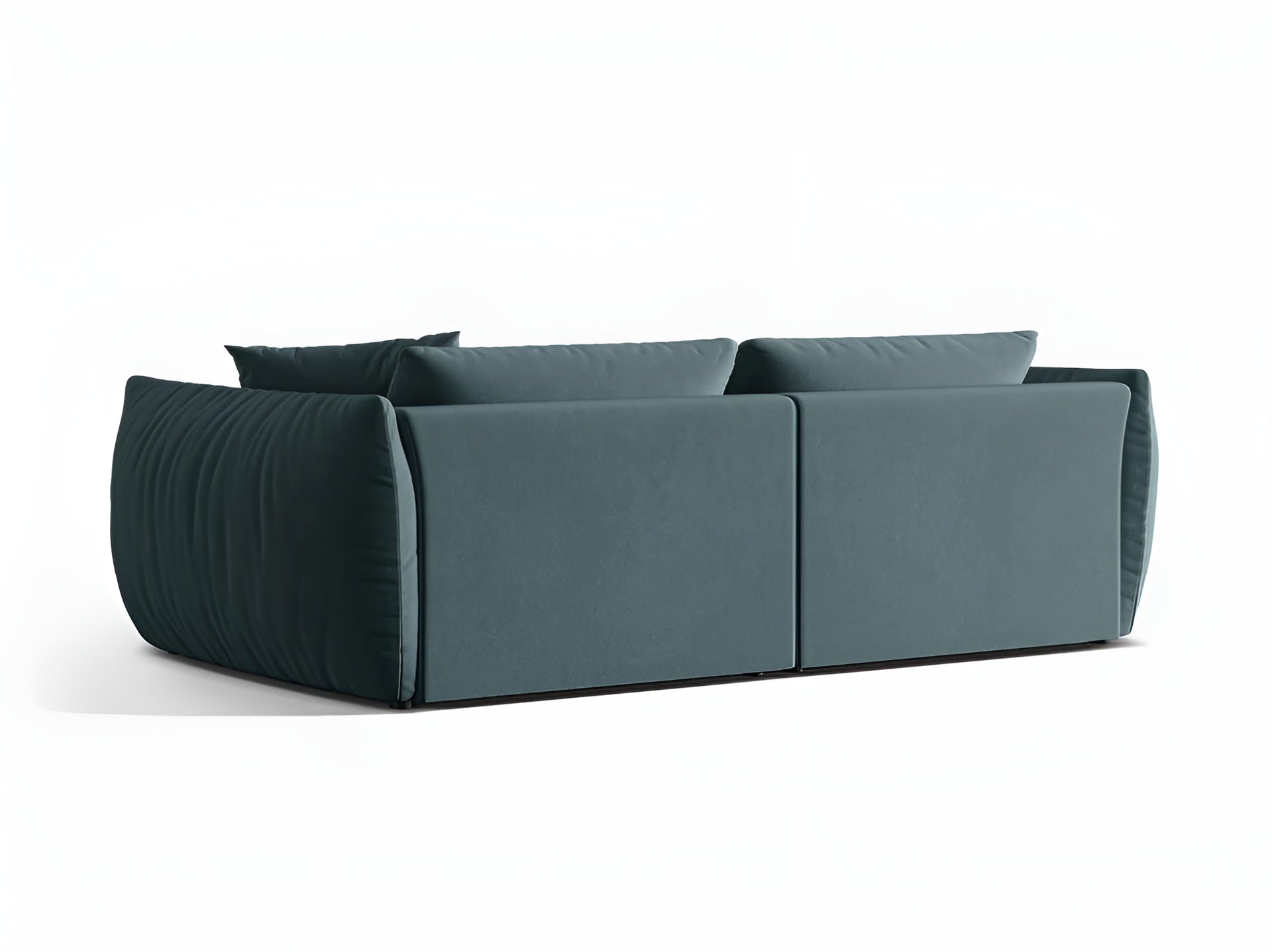 Velvet sofa for 4 people CHRIS light blue