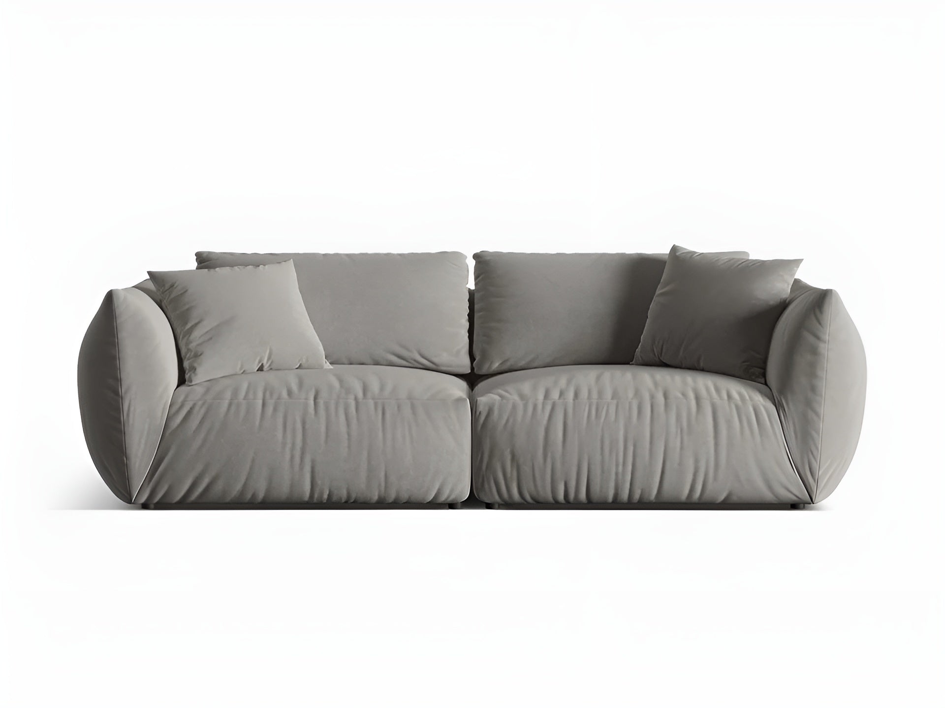 Sofa aus Samt für 4 Personen CHRIS grau