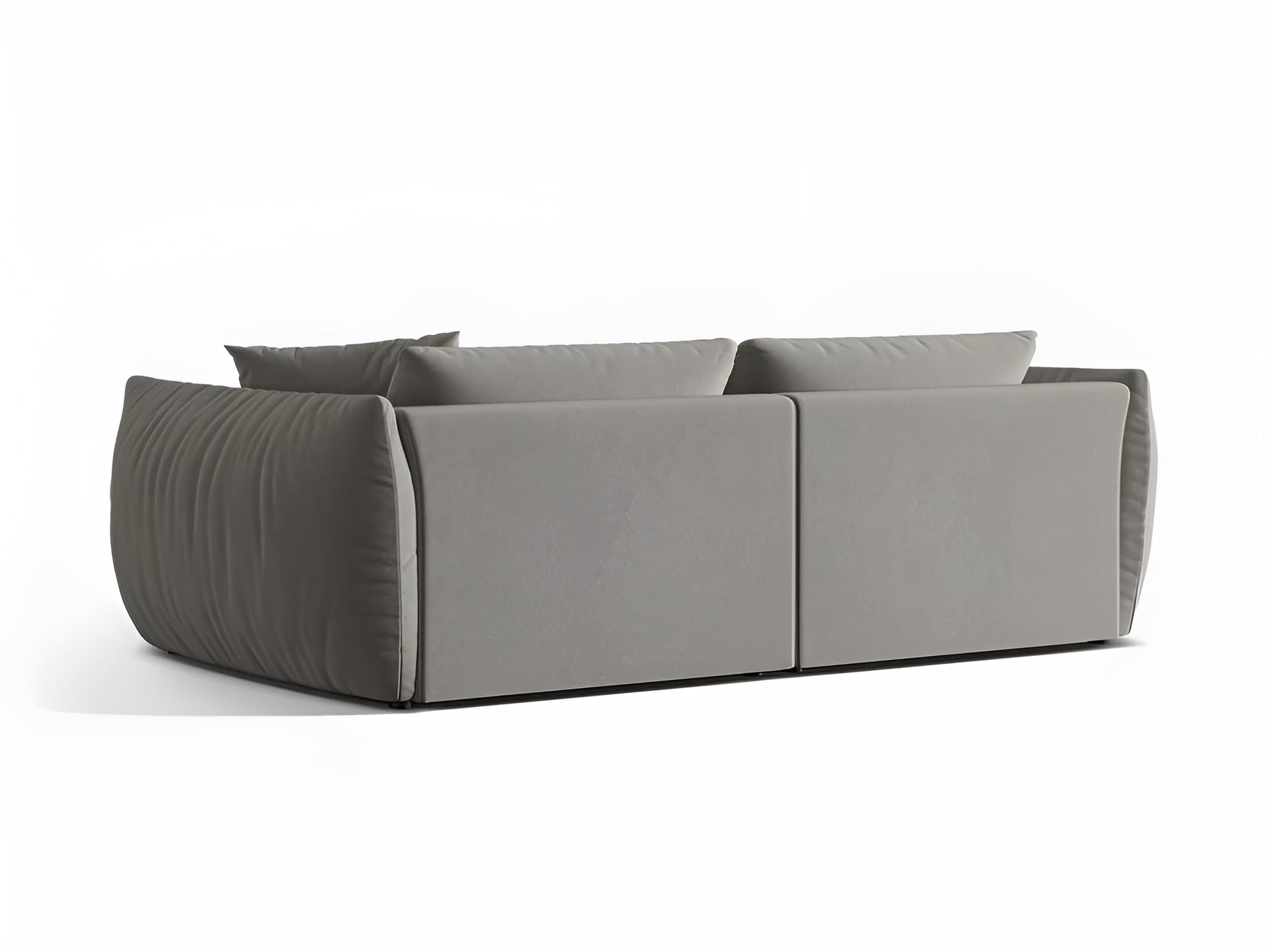 Sofa aus Samt für 4 Personen CHRIS grau