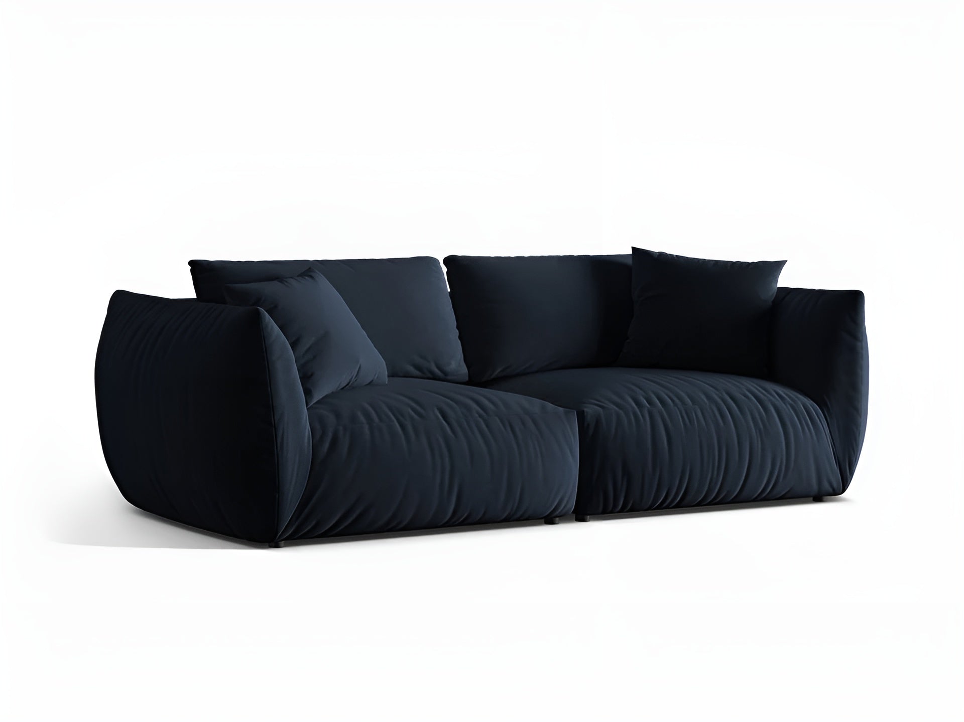 Sofa aus Samt für 4 Personen CHRIS königsblau