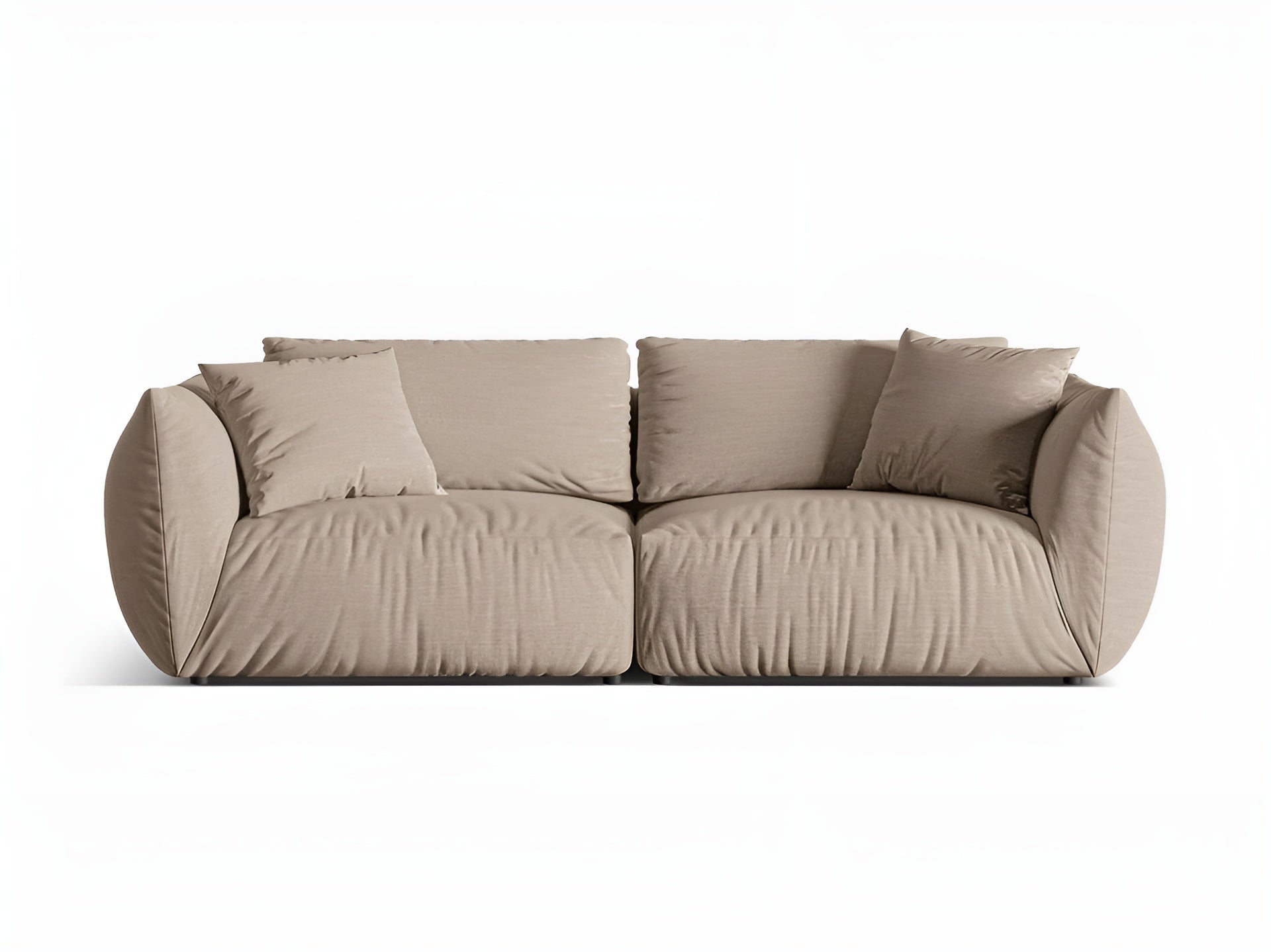 4-seater CHRIS sofa in sandy chenille