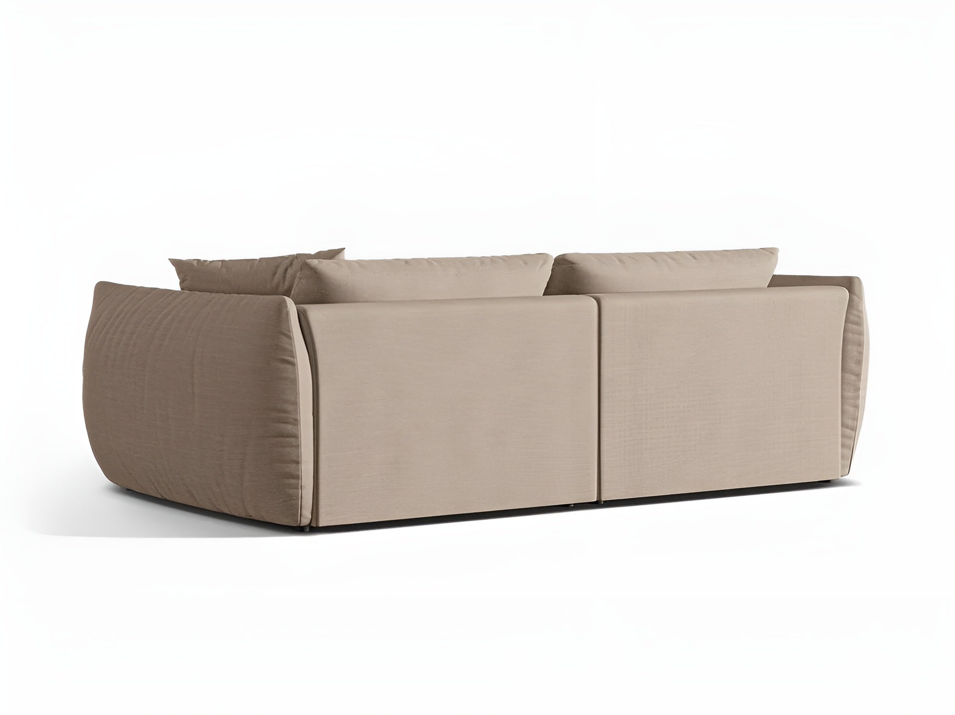 4-seater CHRIS sofa in sandy chenille