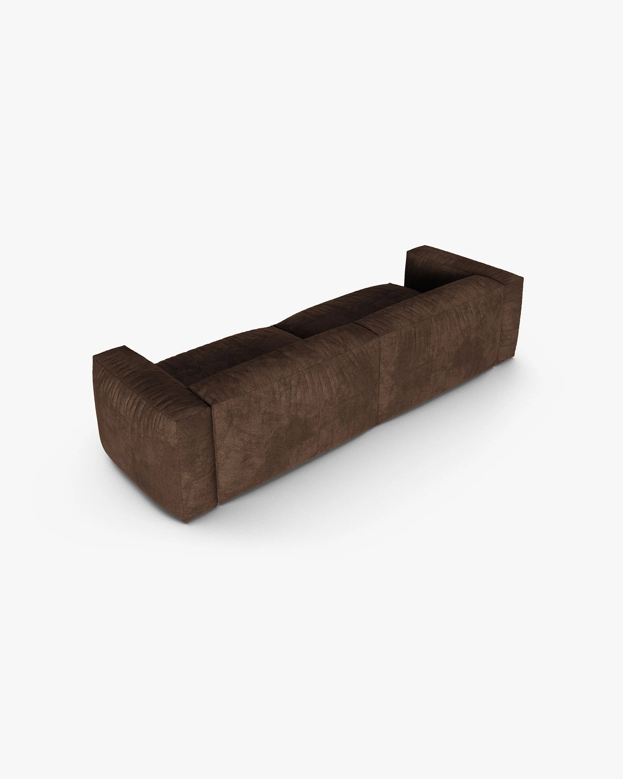 MARTINA XL Velvet Sofa for 4 People in Chocolate