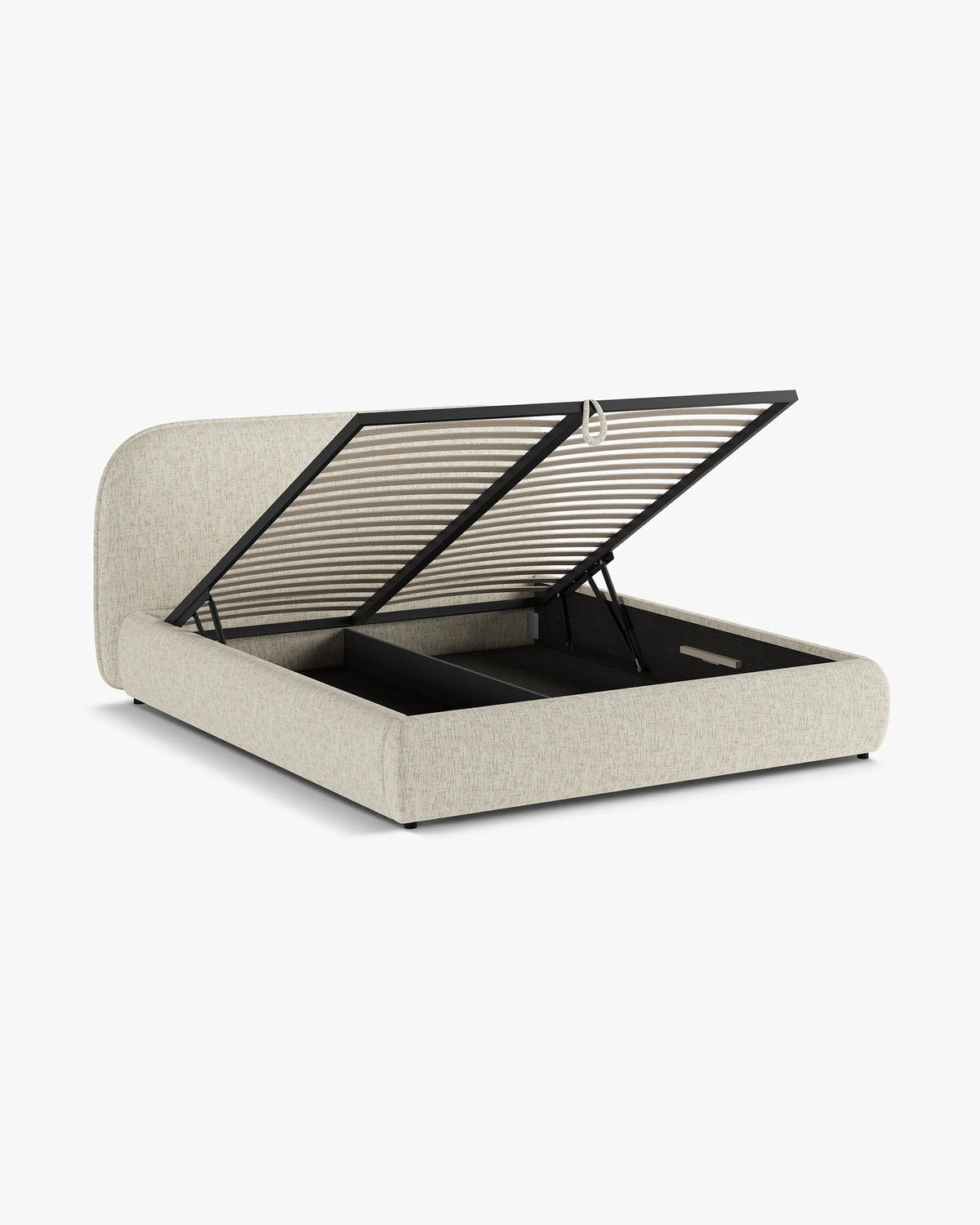 MURADA Bed Gray Beige Mélange Chenille
