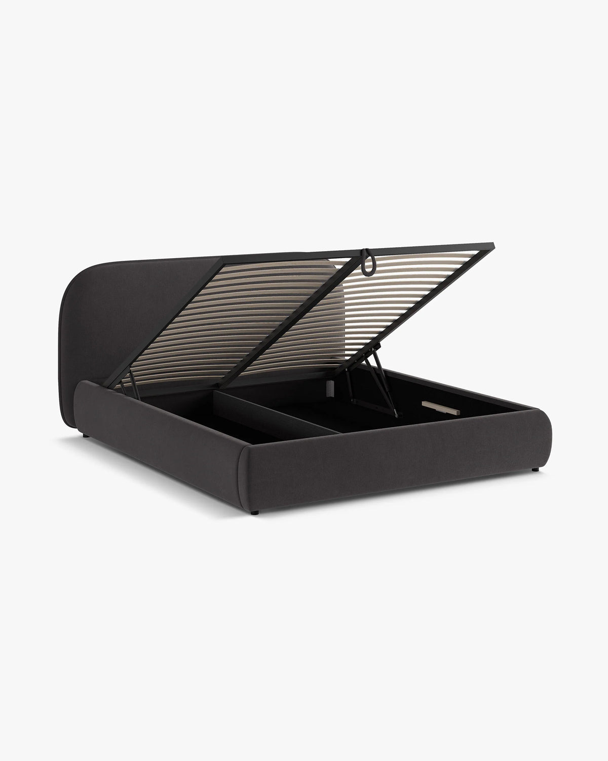 Murada Velvet Bed in Dark Gray