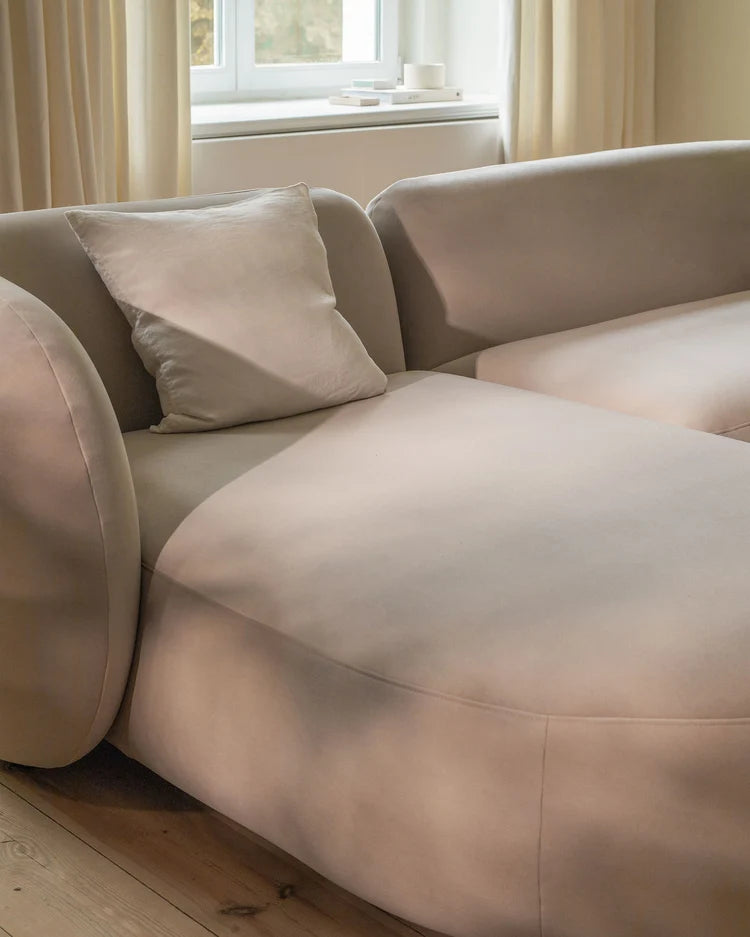 Symmetrical Velvet Corner Sofa KATE Terracotta