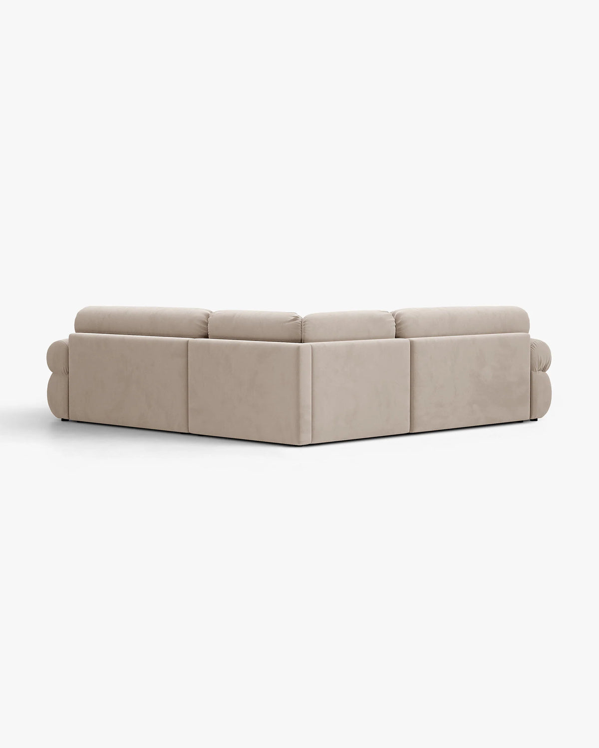 Symmetrical Velvet Corner Sofa OPHELIA Beige