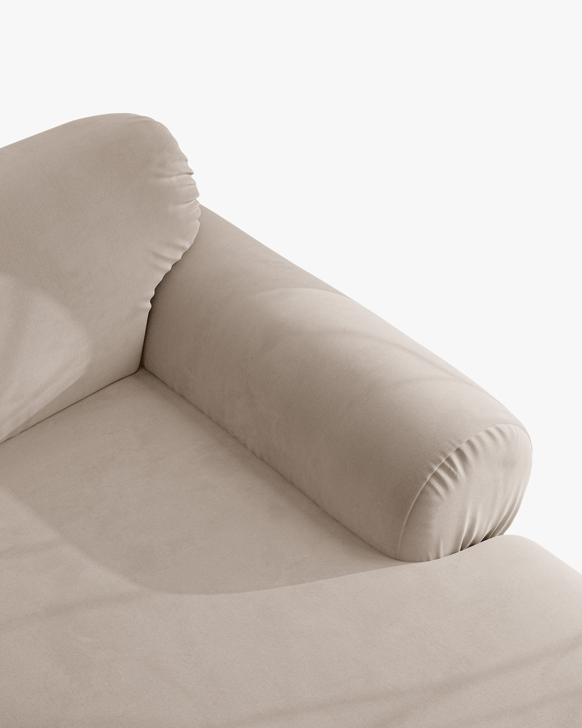 Symmetrical Velvet Corner Sofa OPHELIA Beige
